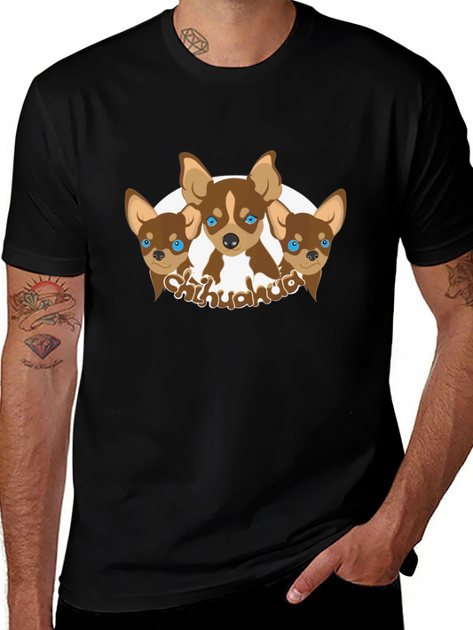 Chihuahua Dog Graphic Black T-Shirt