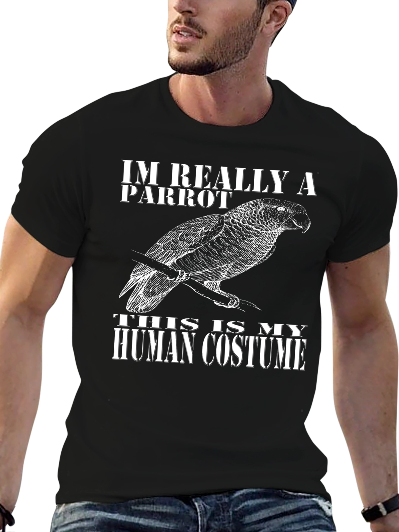 Im Really A Parrot T-Shirt - Funny Costume Tee