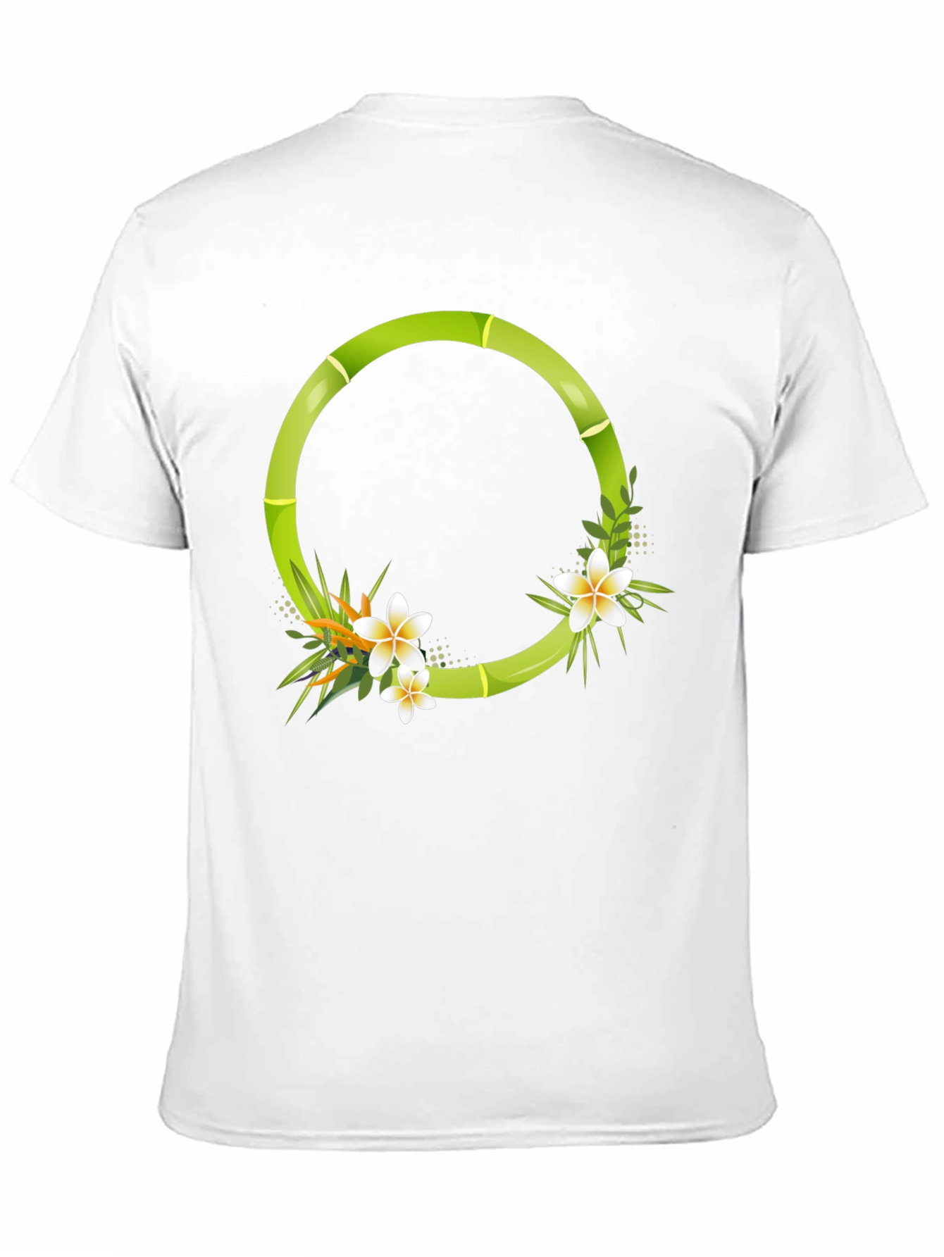 Bamboo Floral Circle Graphic T-Shirt
