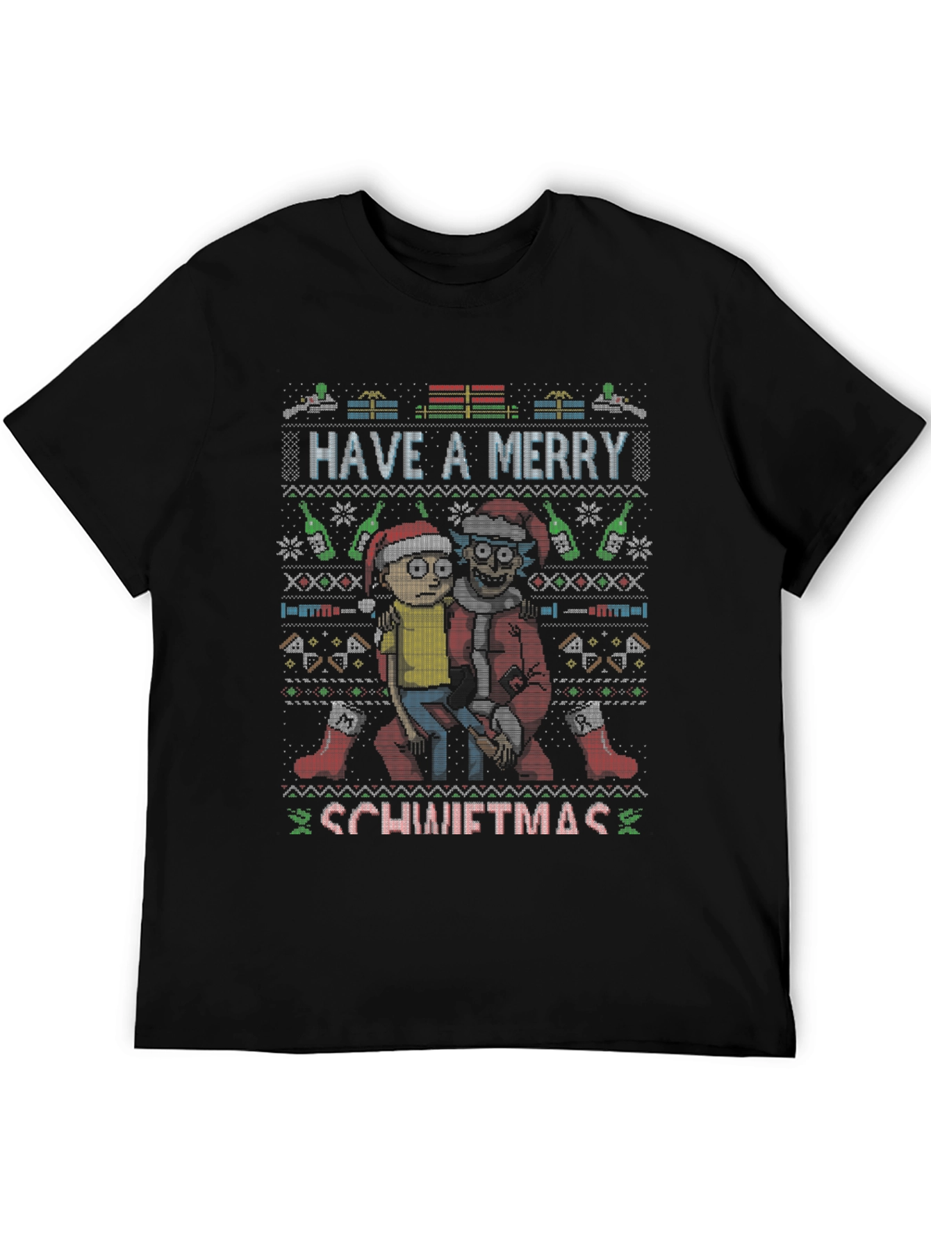 Rick and Morty Schwiiftmas Ugly Christmas T-Shirt