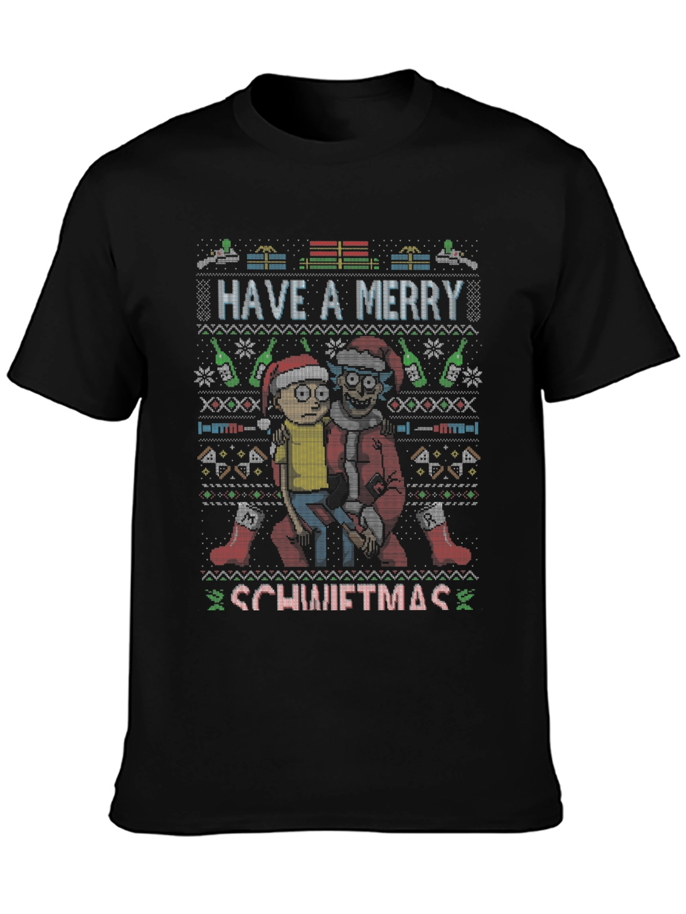 Rick and Morty Schwiiftmas Ugly Christmas T-Shirt