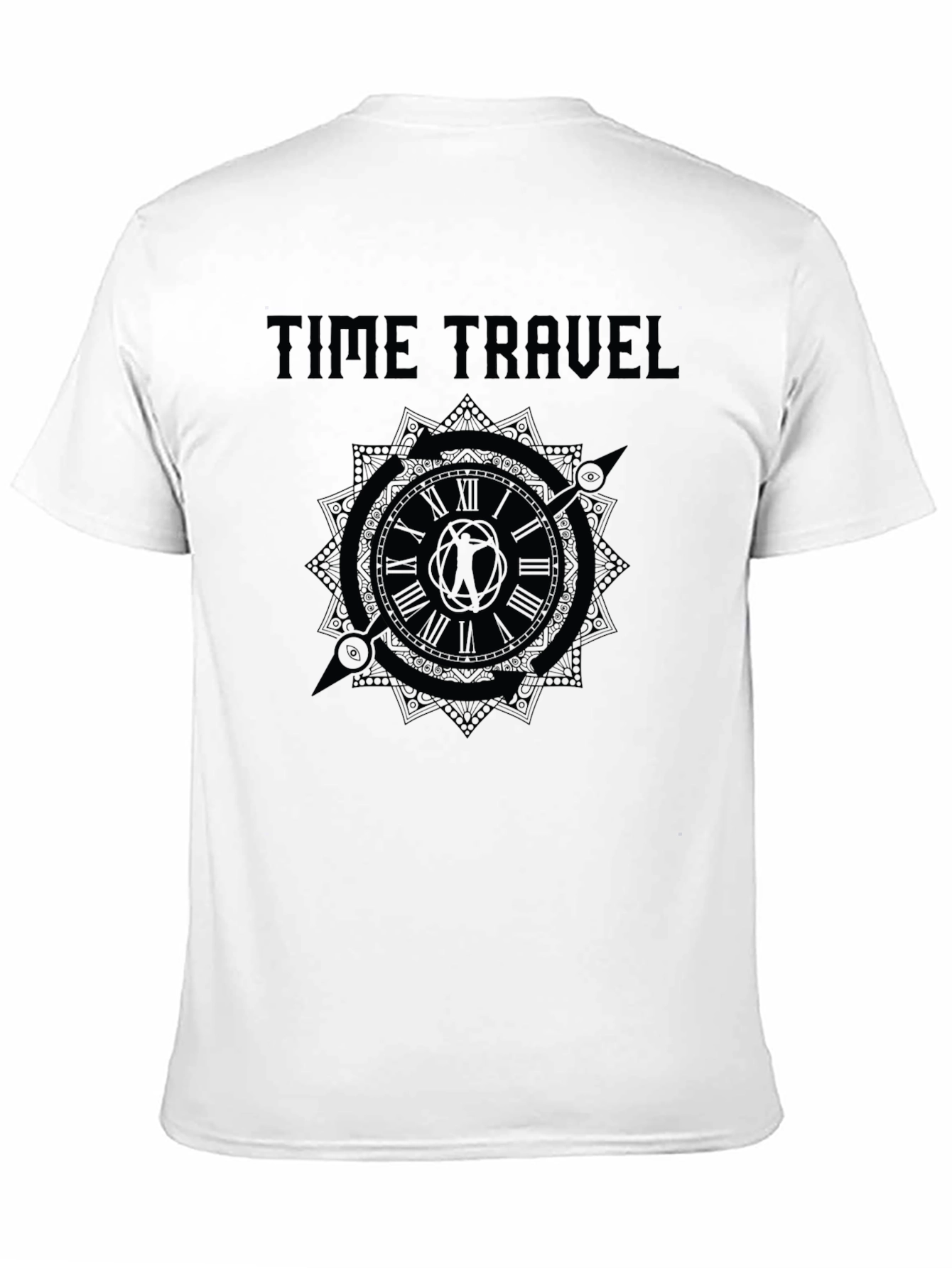 Time Travel Graphic Black T-Shirt