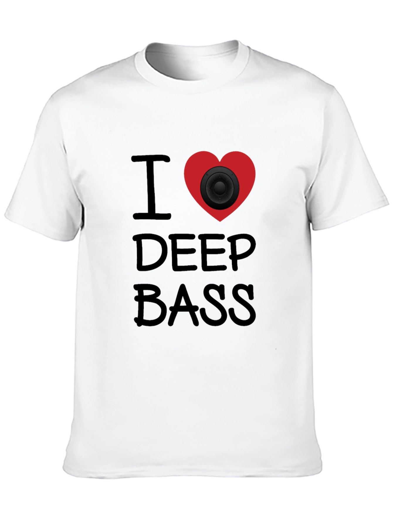 I Love Deep Bass Black Graphic Tee