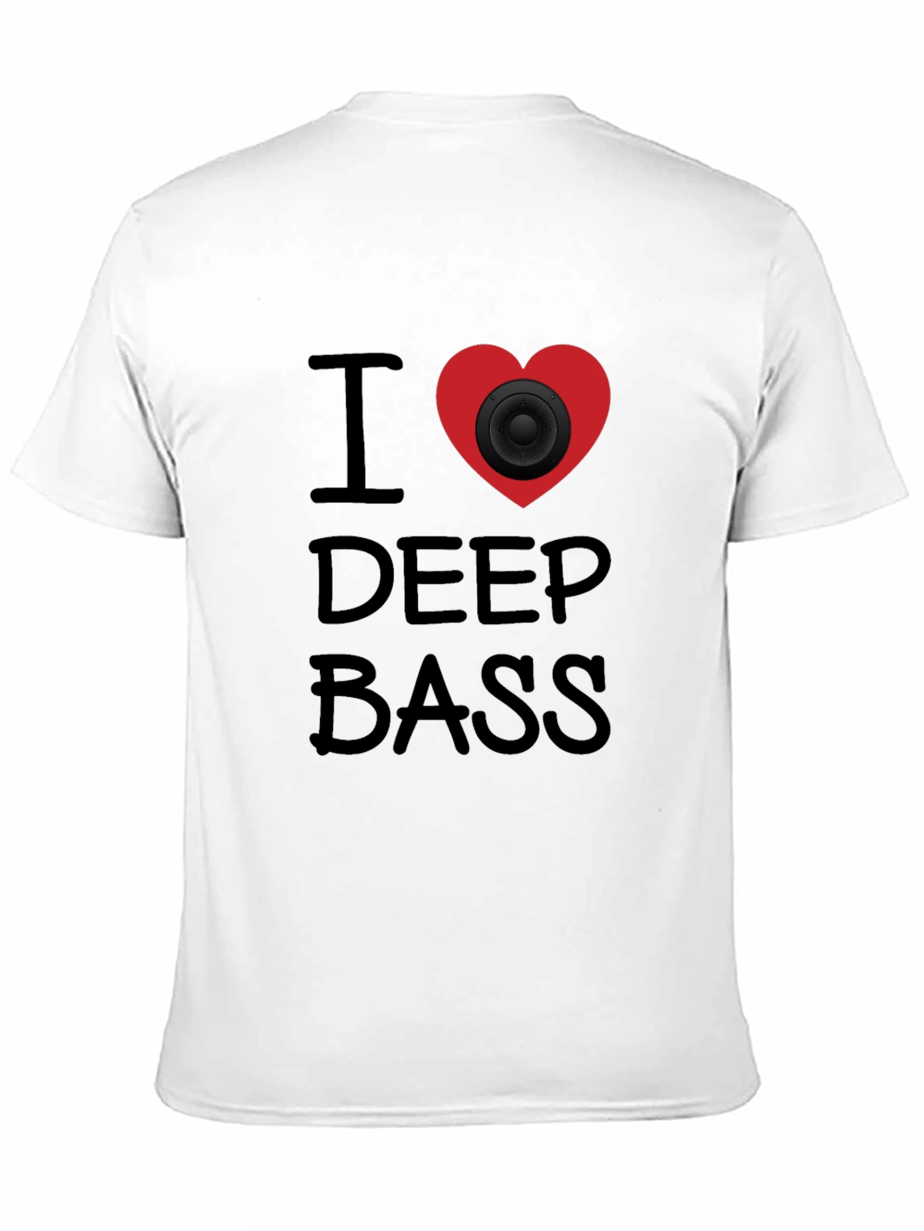 I Love Deep Bass Black Graphic Tee