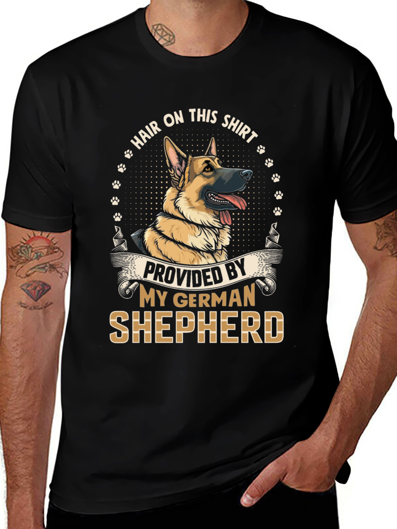 German Shepherd Hair T-Shirt - Dog Lover Tee