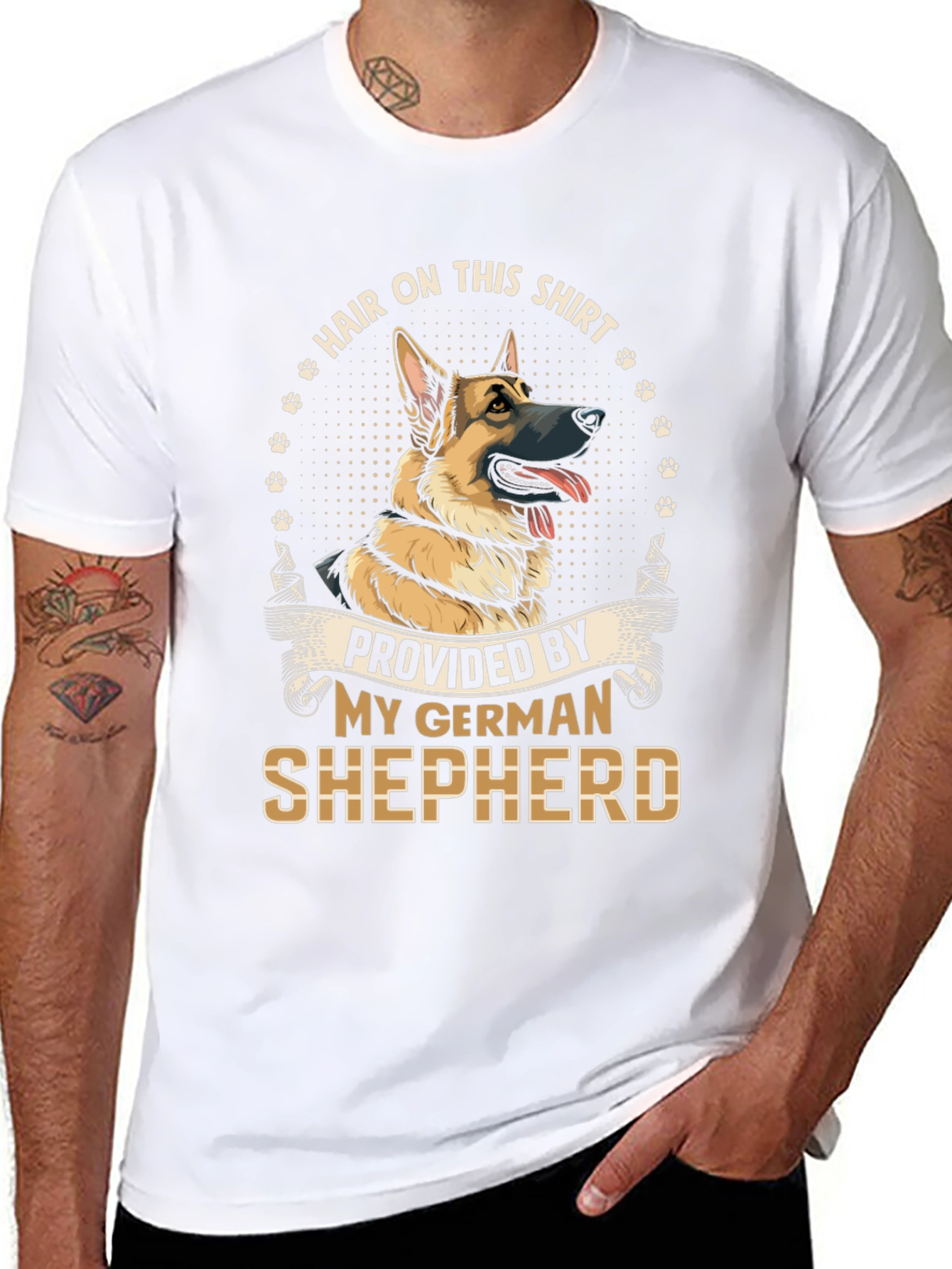 German Shepherd Hair T-Shirt - Dog Lover Tee
