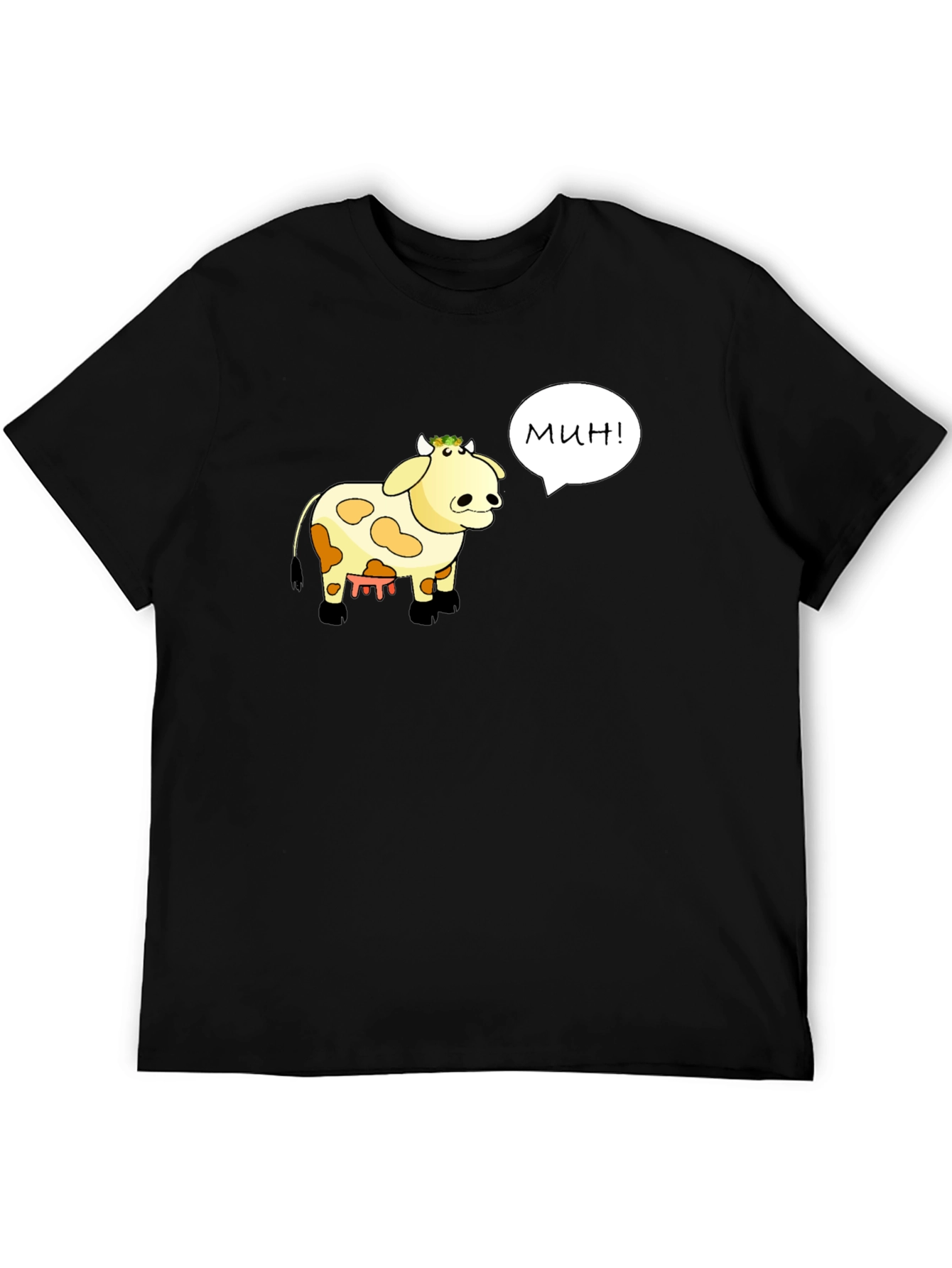 Funny Cartoon Cow T-Shirt - Moo! in Russian
