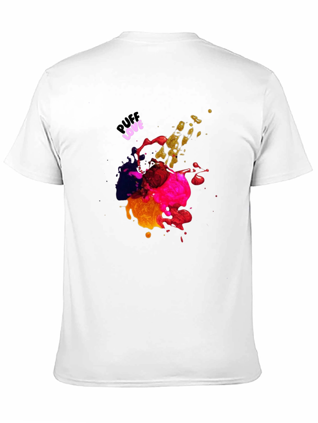 Abstract Splatter Graphic Black T-Shirt