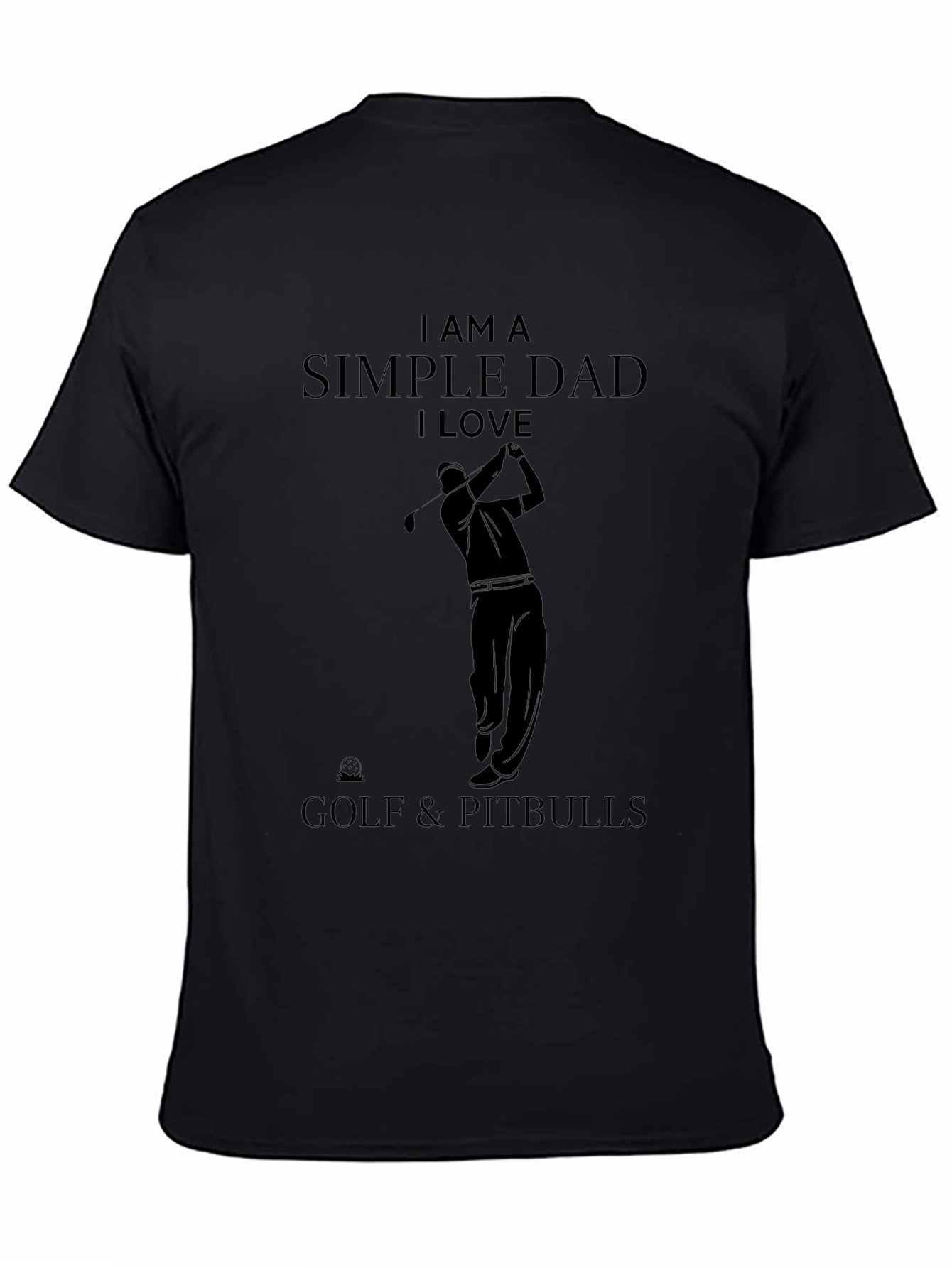 Simple Dad Golf & Pitbulls T-Shirt