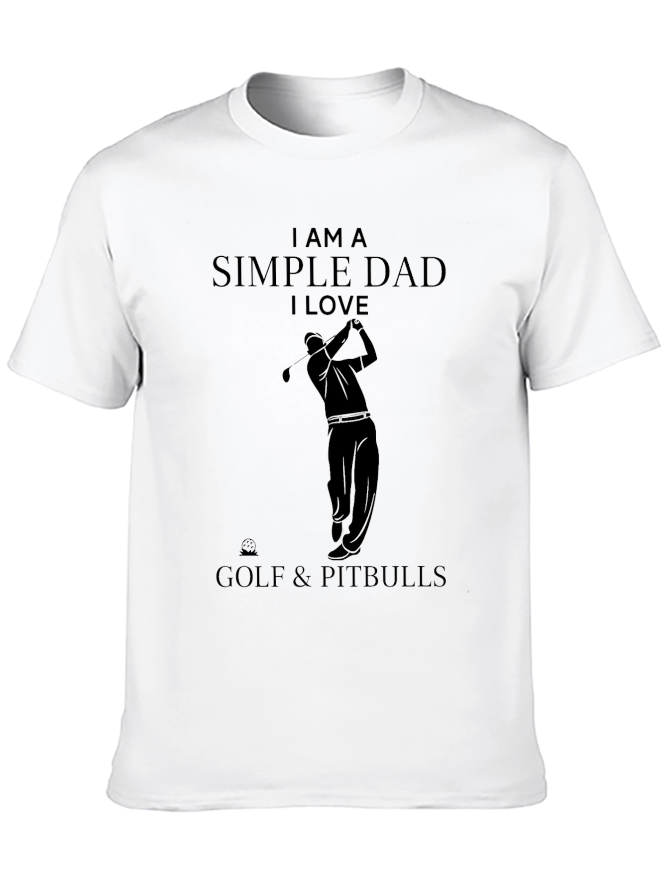 Simple Dad Golf & Pitbulls T-Shirt