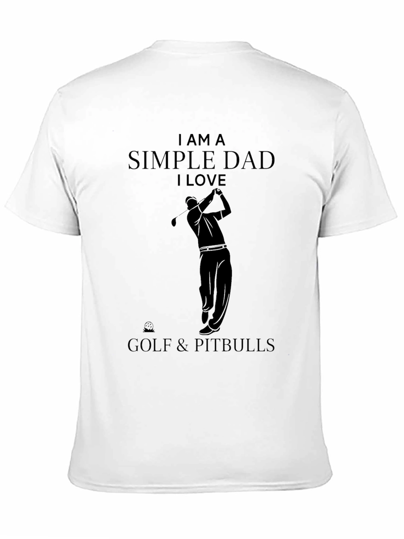 Simple Dad Golf & Pitbulls T-Shirt