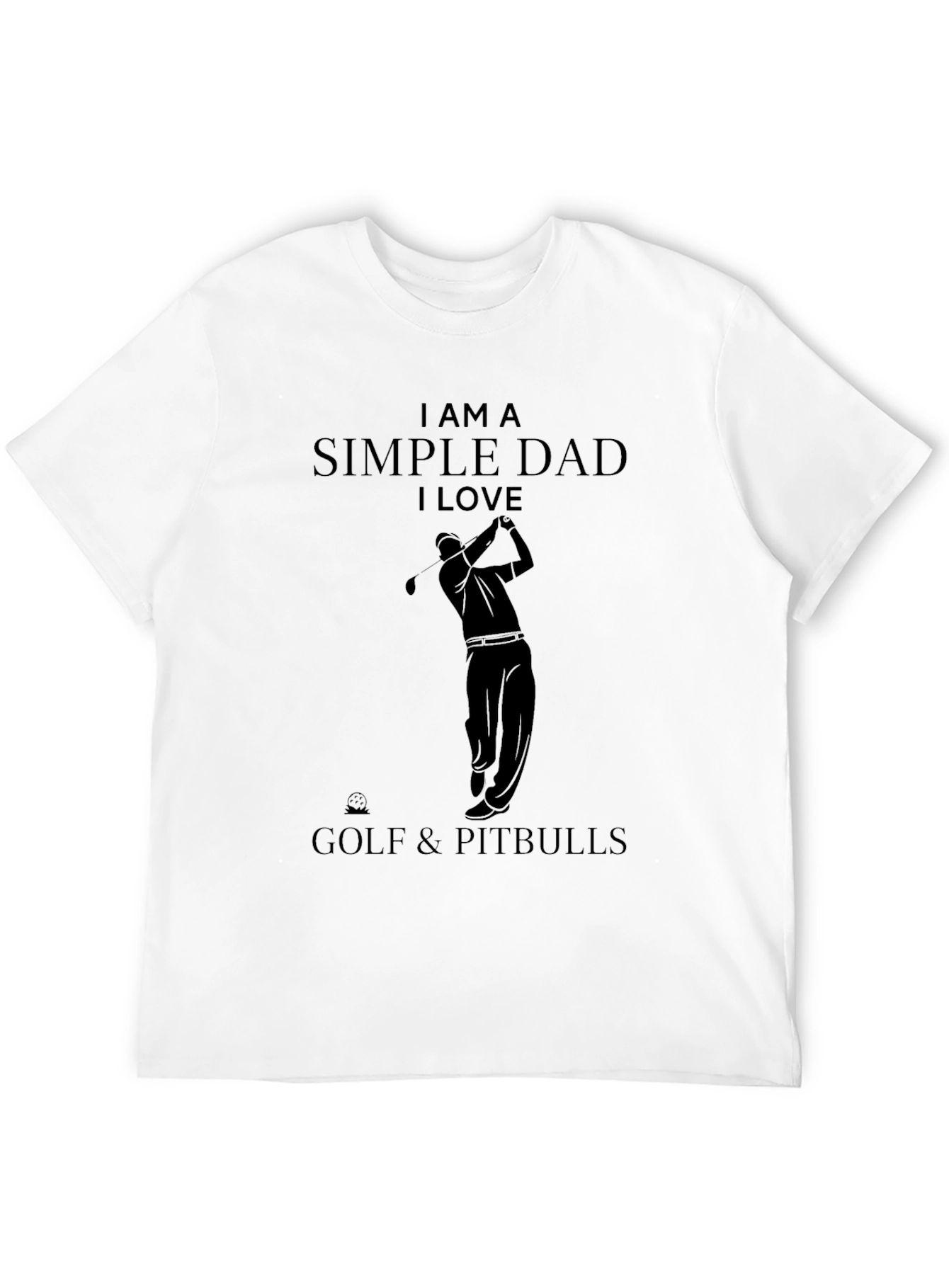 Simple Dad Golf & Pitbulls T-Shirt