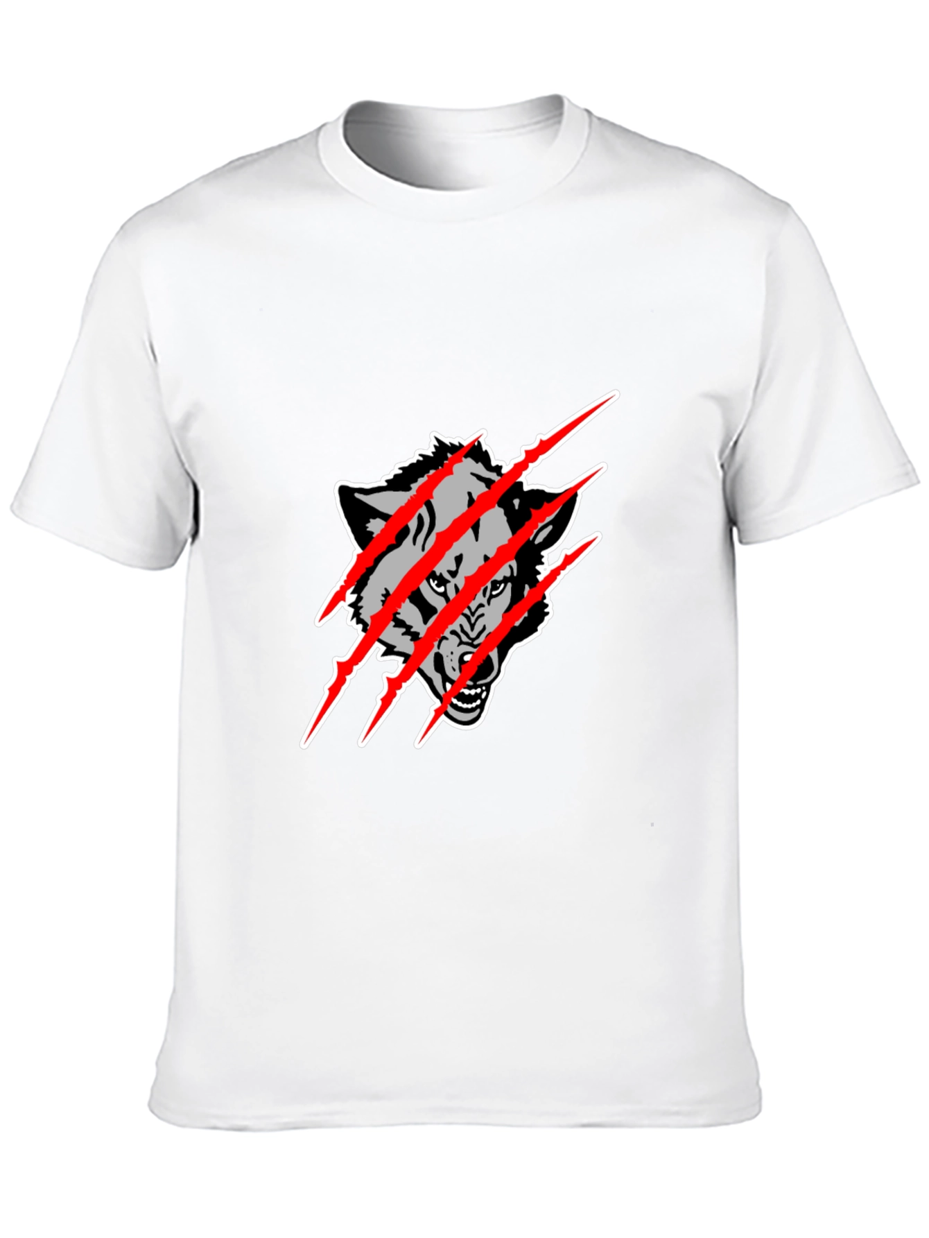 Black Wolf Claw Graphic Tee - Mens Fashion