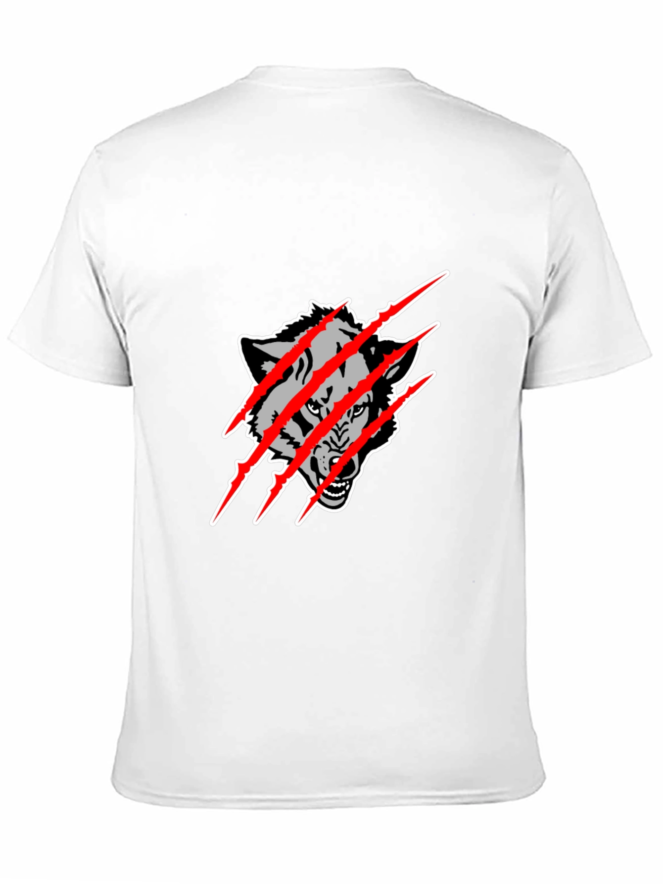 Black Wolf Claw Graphic Tee - Mens Fashion