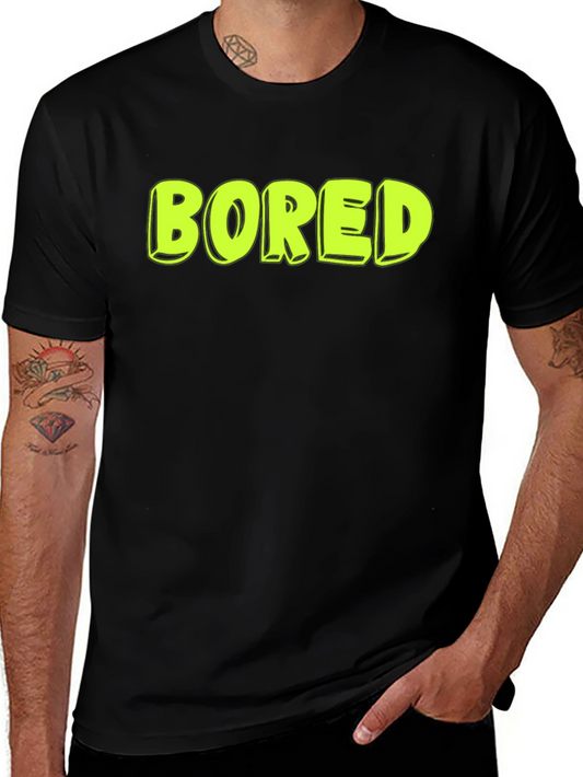 Bored Graphic Tee - Mens Black Short Sleeve T-Shirt
