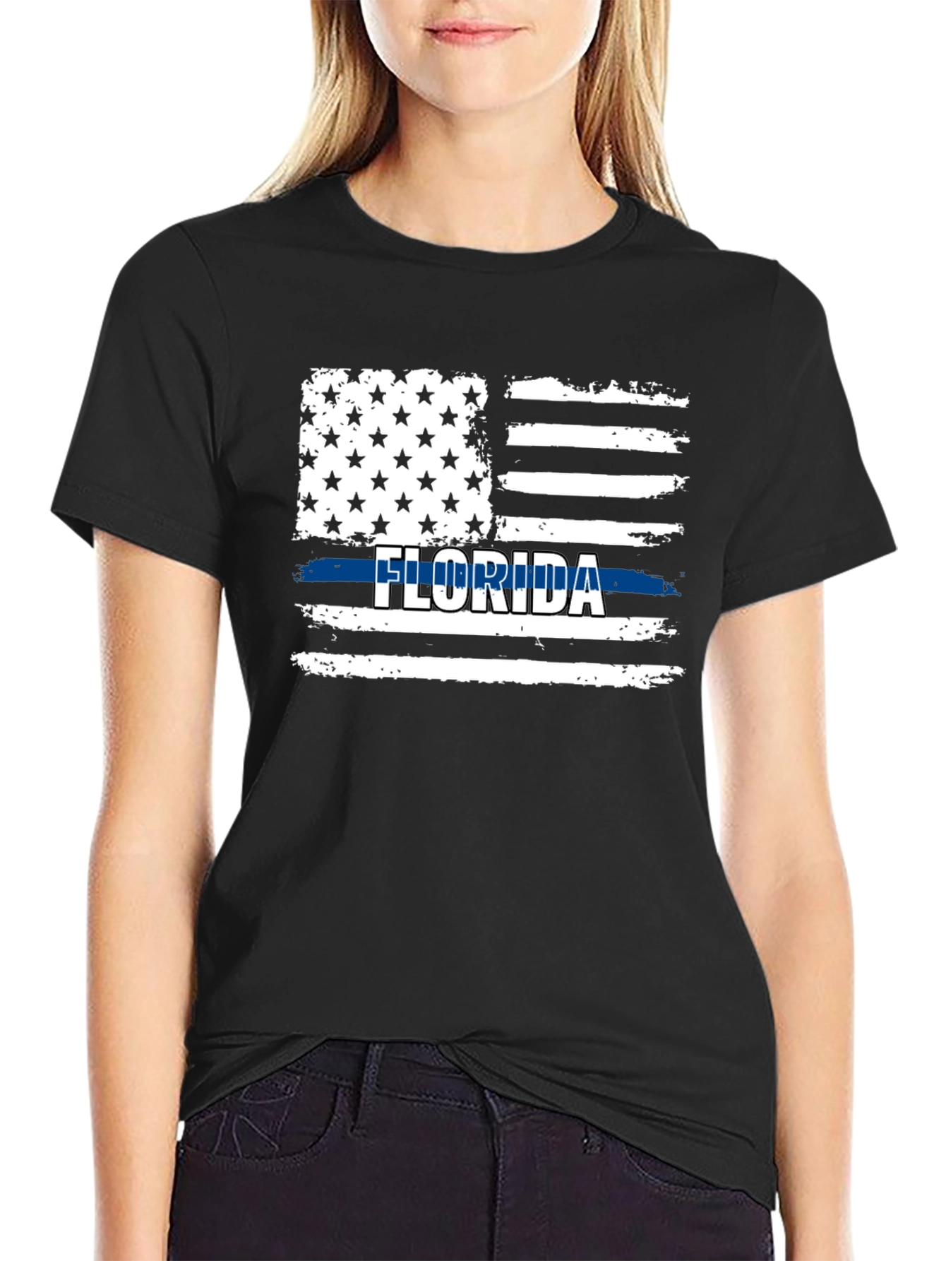 Florida Thin Blue Line Flag T-Shirt