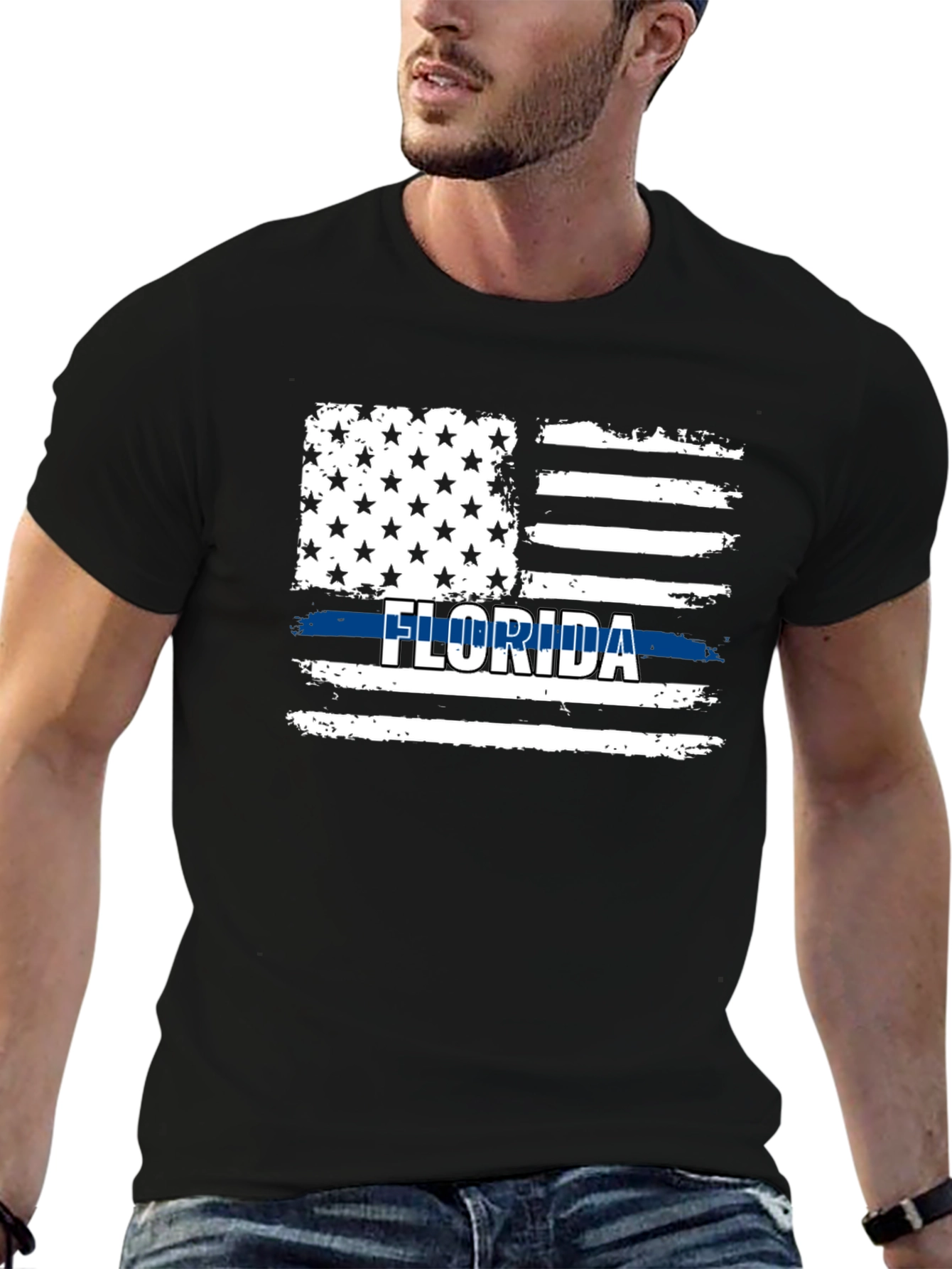 Florida Thin Blue Line Flag T-Shirt