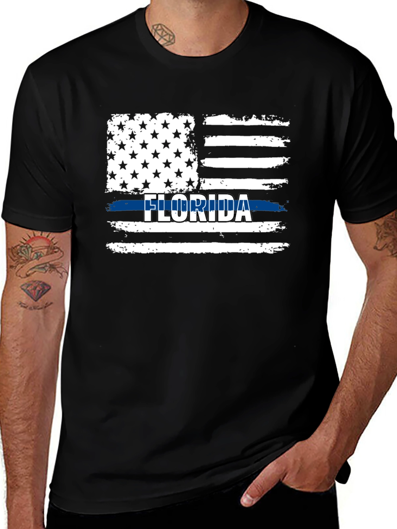 Florida Thin Blue Line Flag T-Shirt