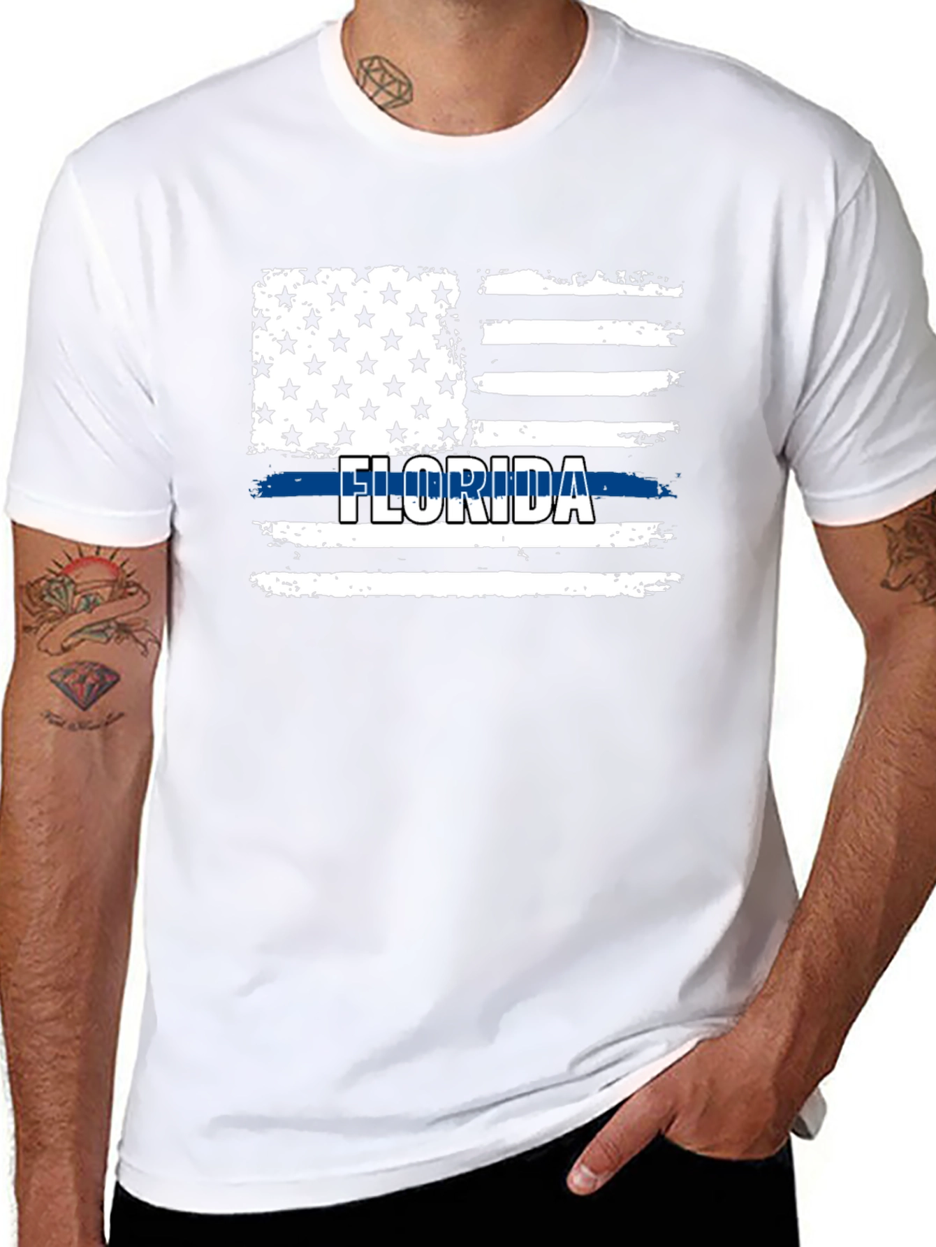 Florida Thin Blue Line Flag T-Shirt