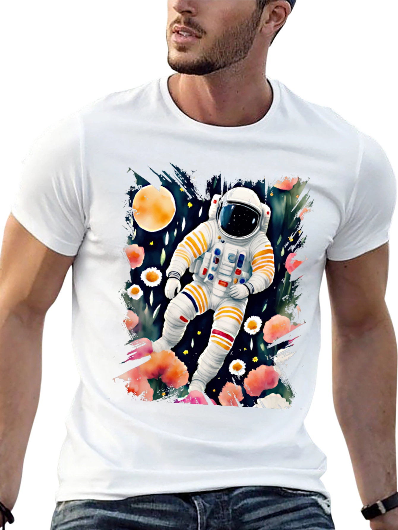 Astronaut in Space Graphic T-Shirt