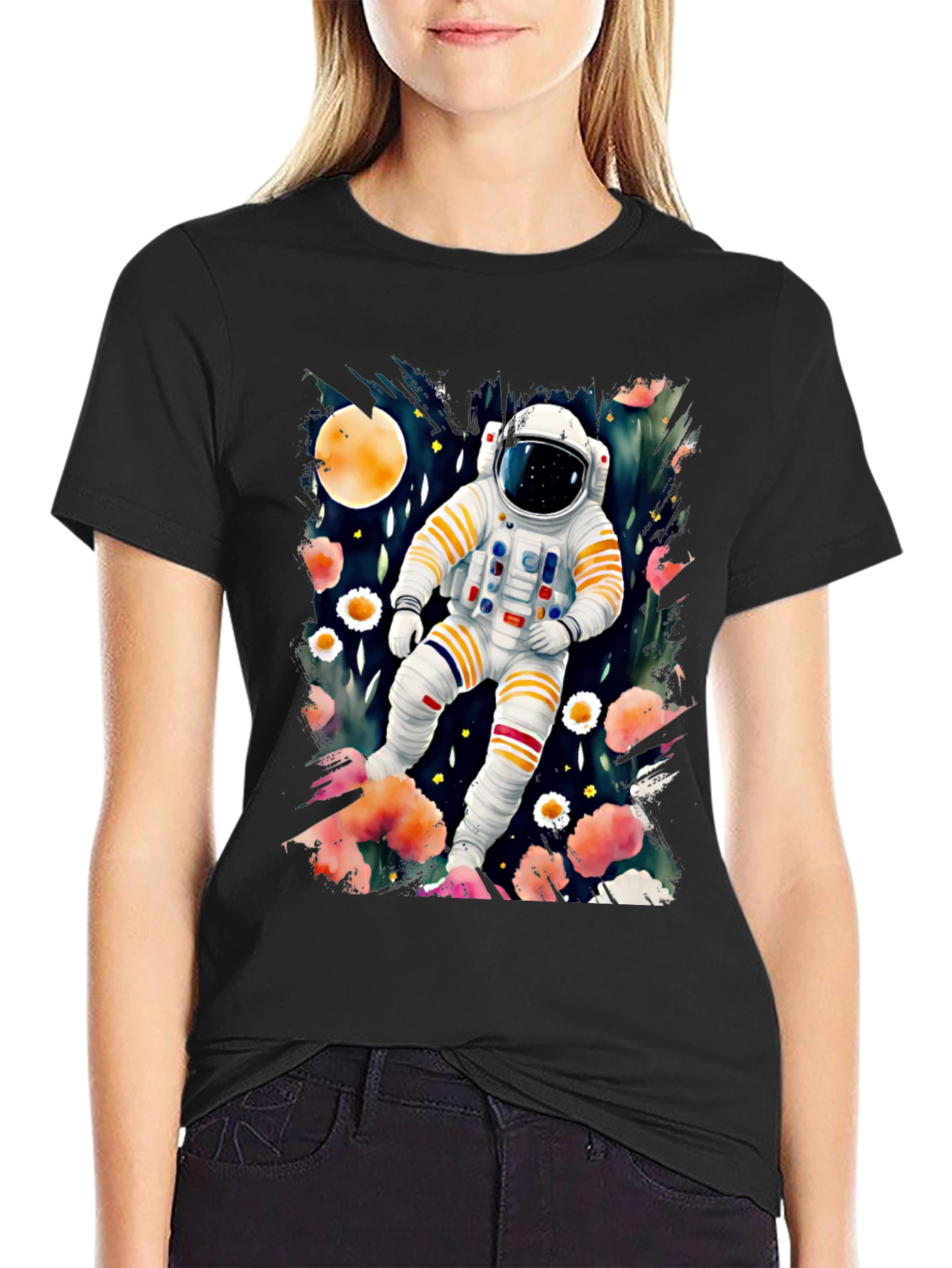 Astronaut in Space Graphic T-Shirt