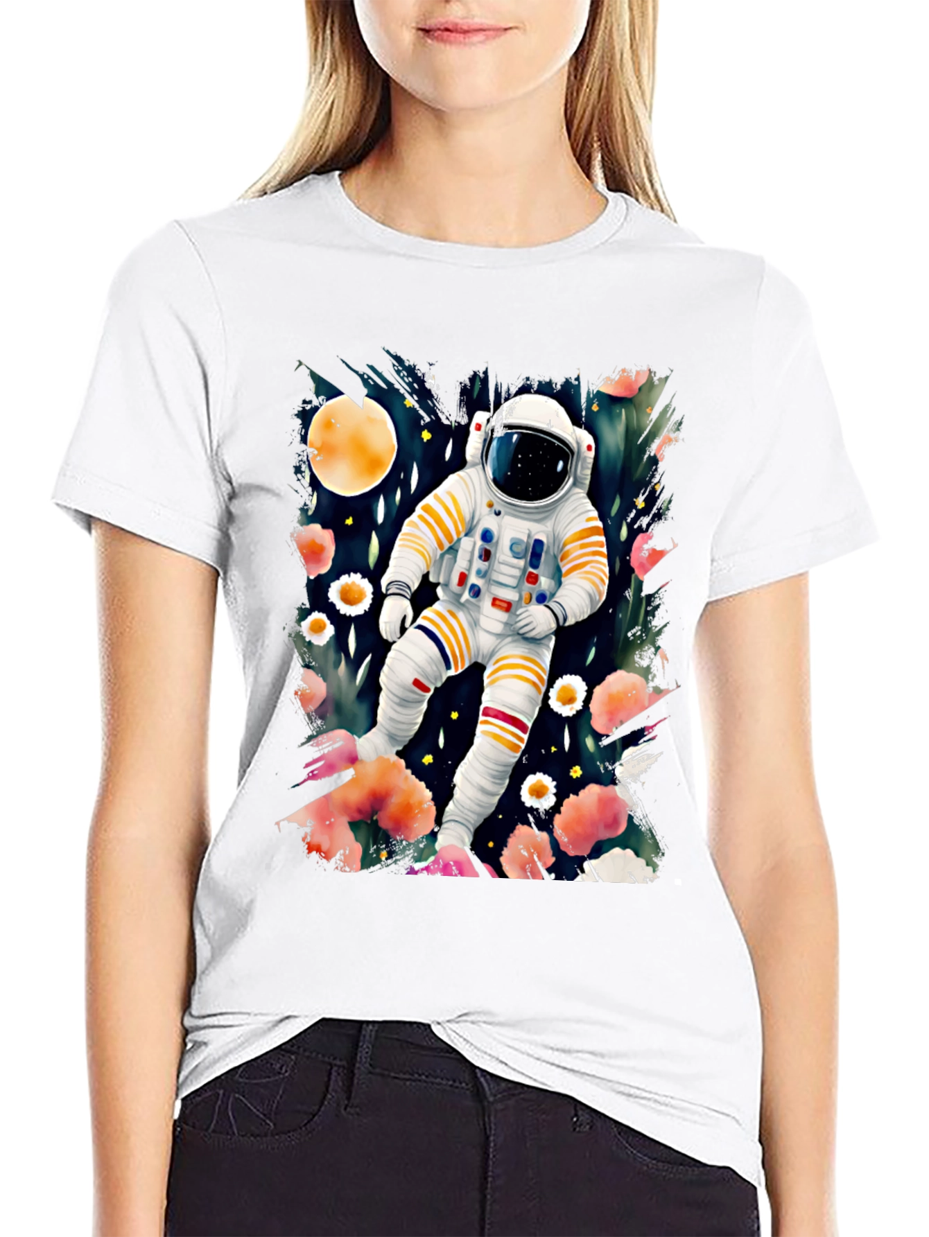 Astronaut in Space Graphic T-Shirt