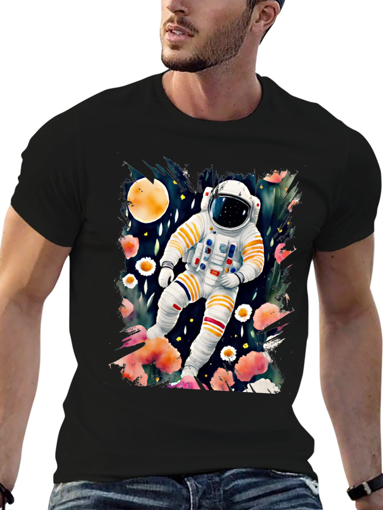 Astronaut in Space Graphic T-Shirt