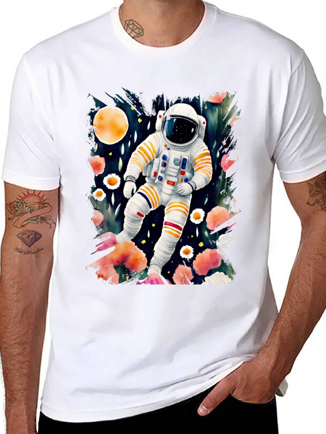 Astronaut in Space Graphic T-Shirt