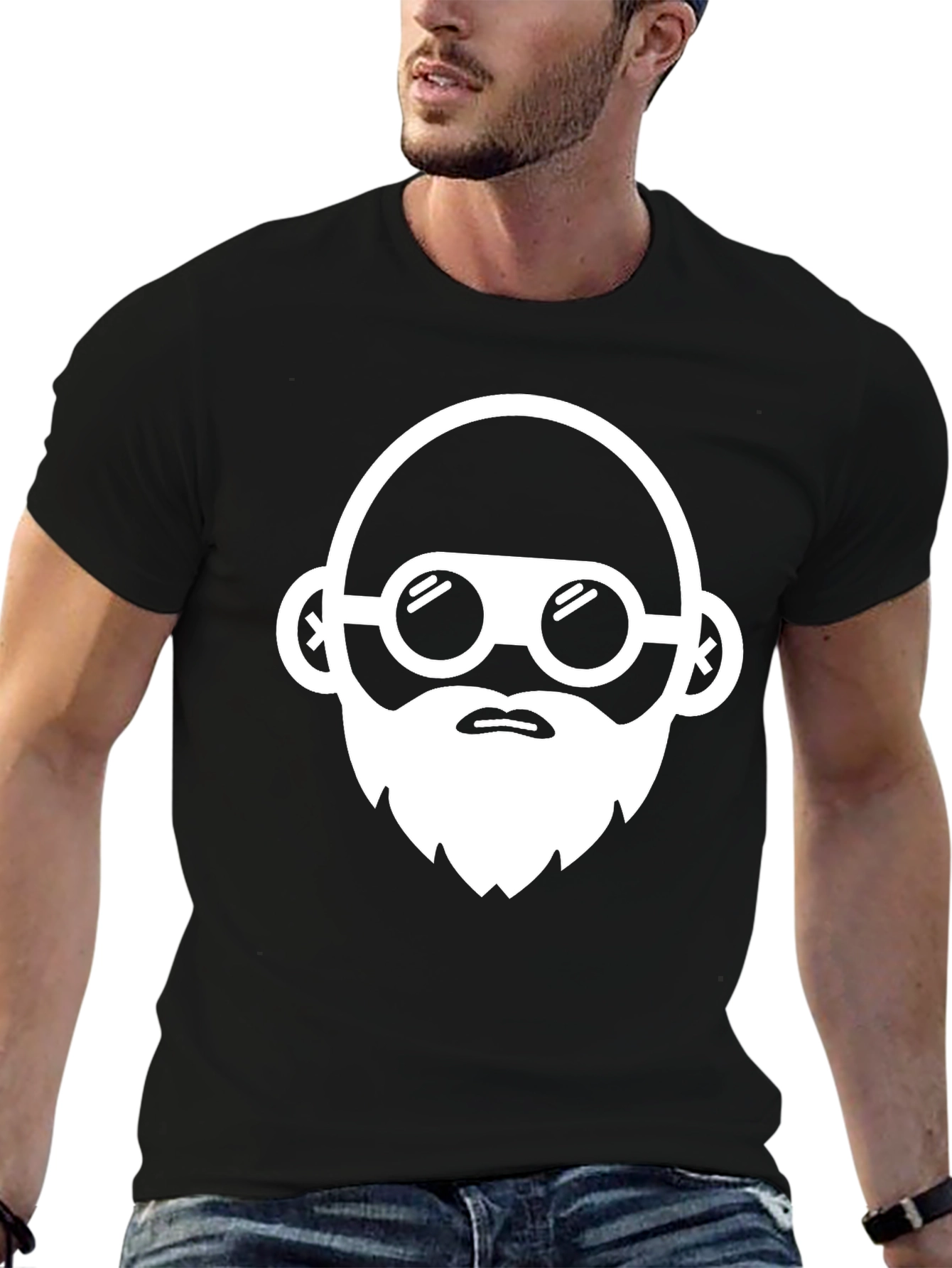 Cool Graphic Tee - Bearded Hipster