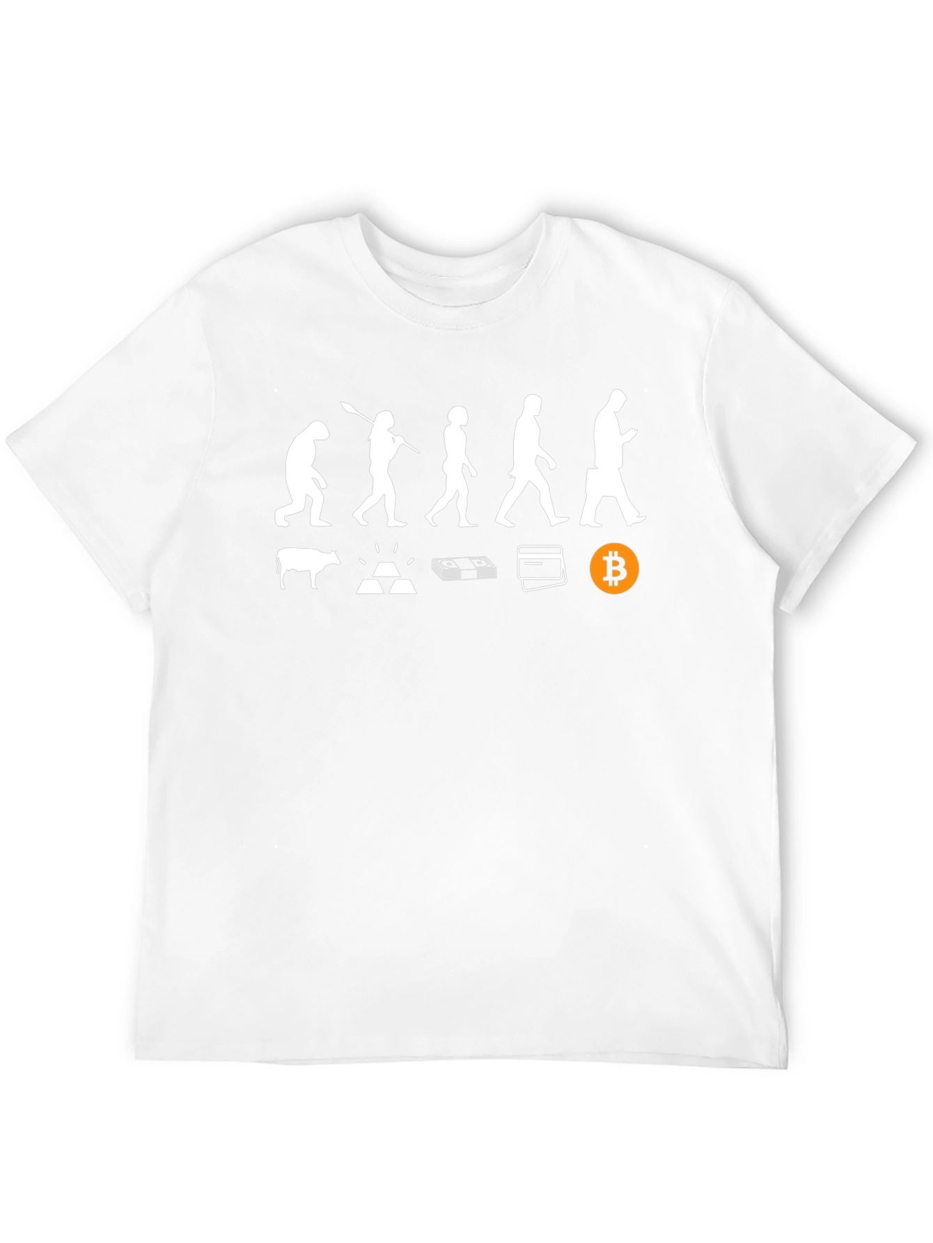 Evolution of Money Black T-Shirt Bitcoin