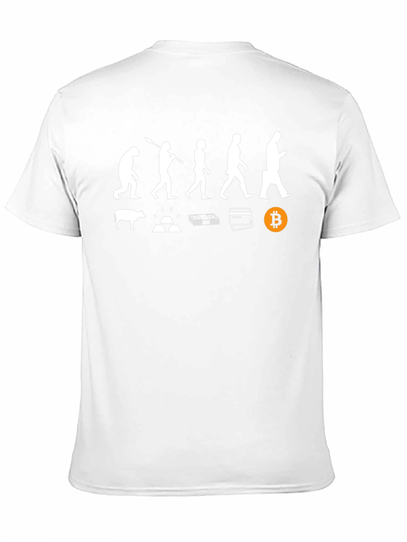 Evolution of Money Black T-Shirt Bitcoin