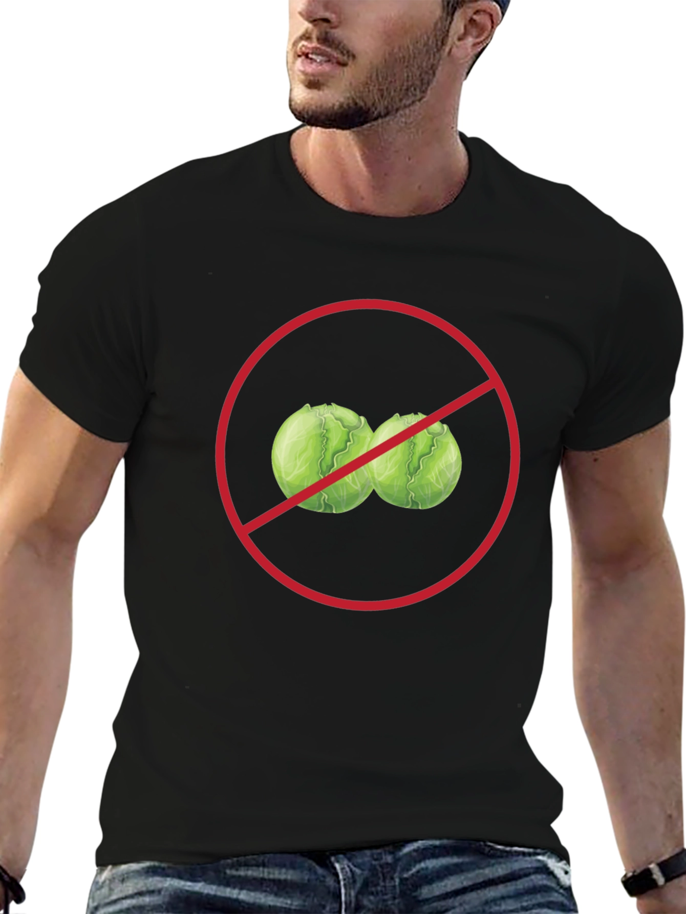 No Cabbage Funny Graphic T-Shirt