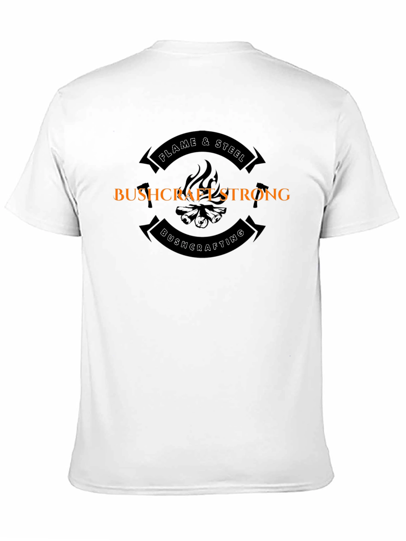Bushcraft Strong Flame & Steel Black T-Shirt