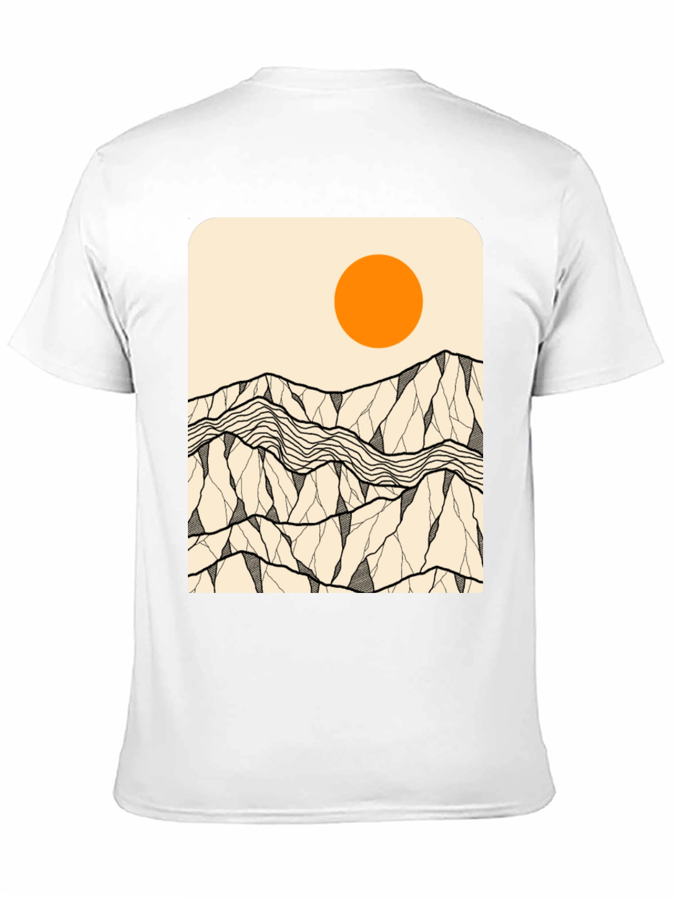 Mountains & Sun Graphic Tee - Black