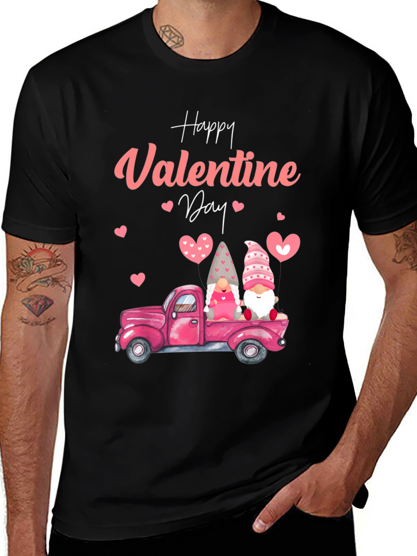 Valentines Day Gnome Truck Graphic Tee