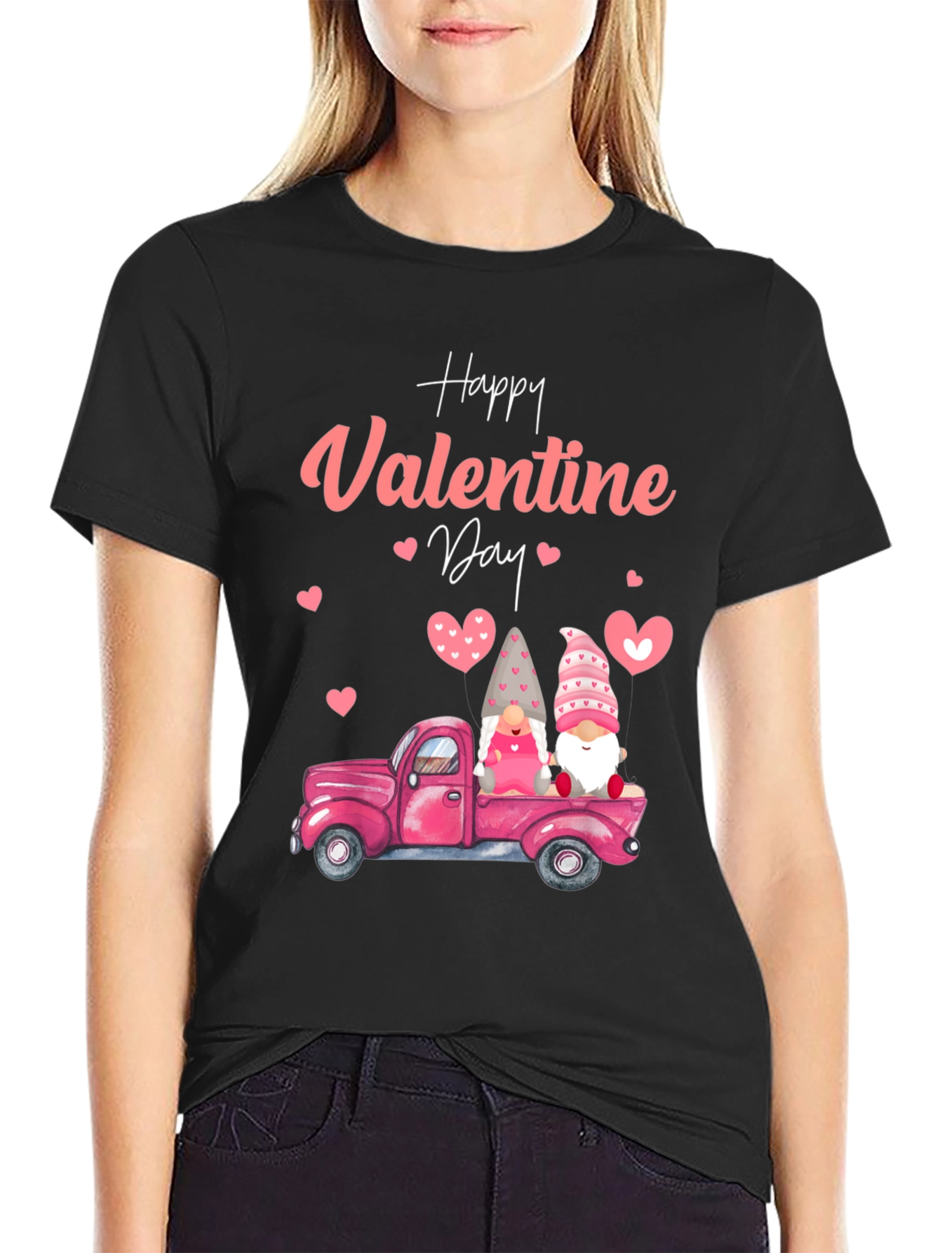 Valentines Day Gnome Truck Graphic Tee