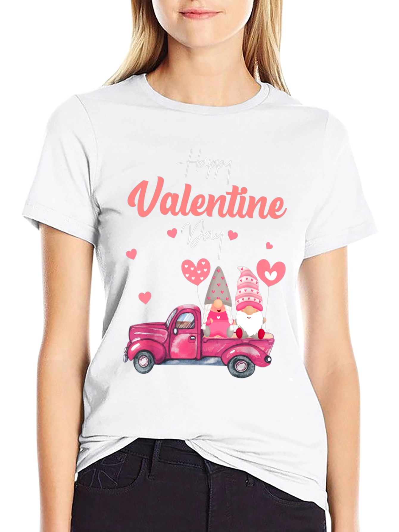 Valentines Day Gnome Truck Graphic Tee