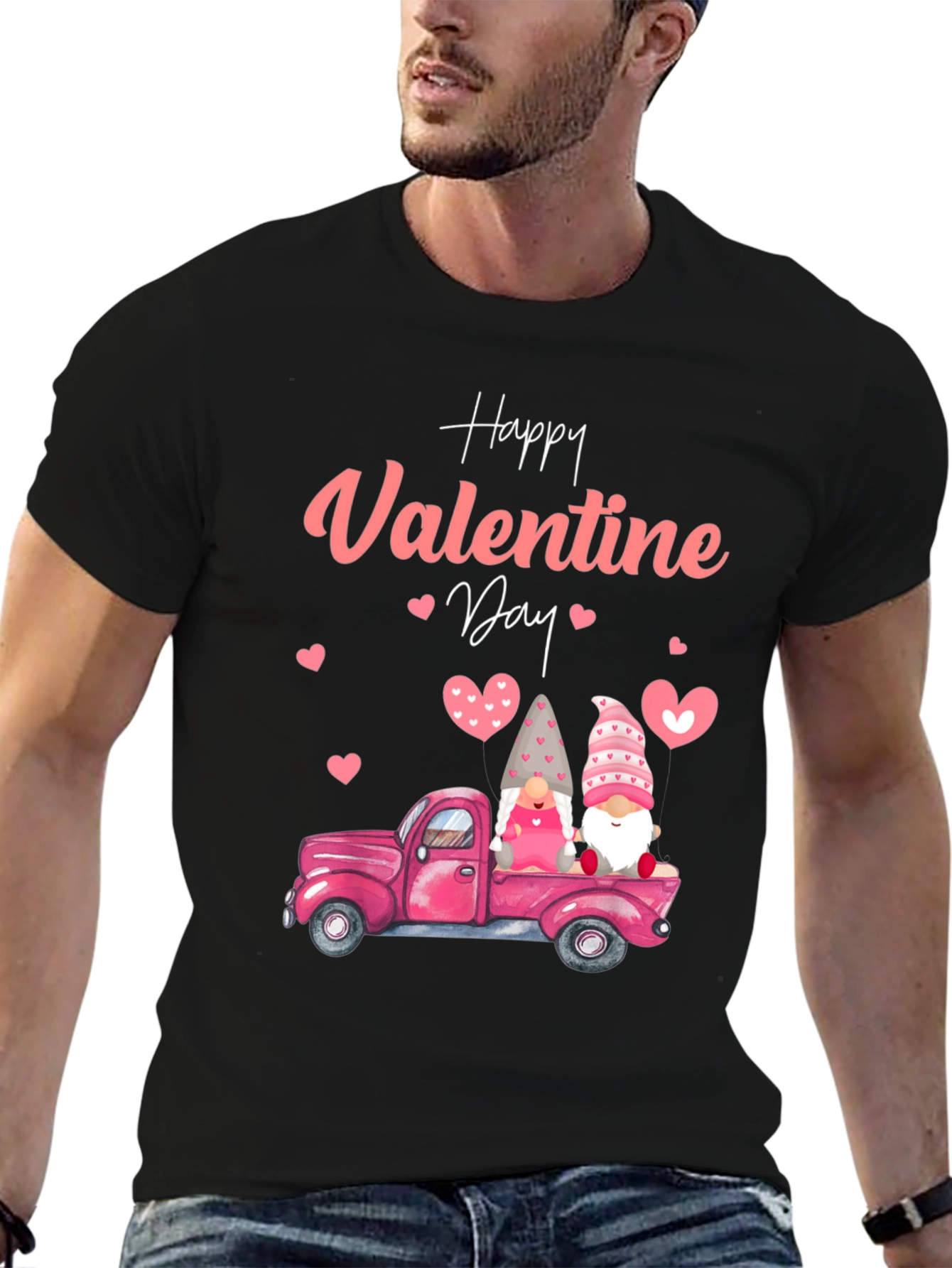 Valentines Day Gnome Truck Graphic Tee