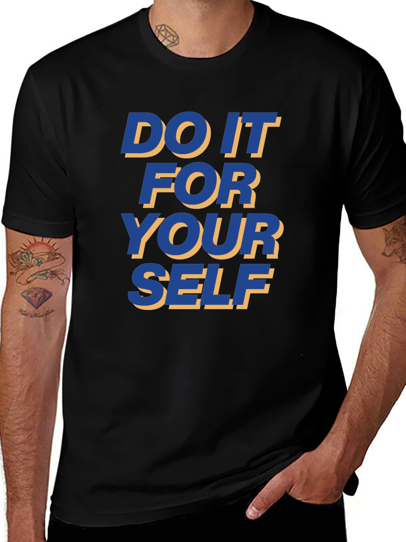 Motivational Black T-Shirt - Do It For Yourself