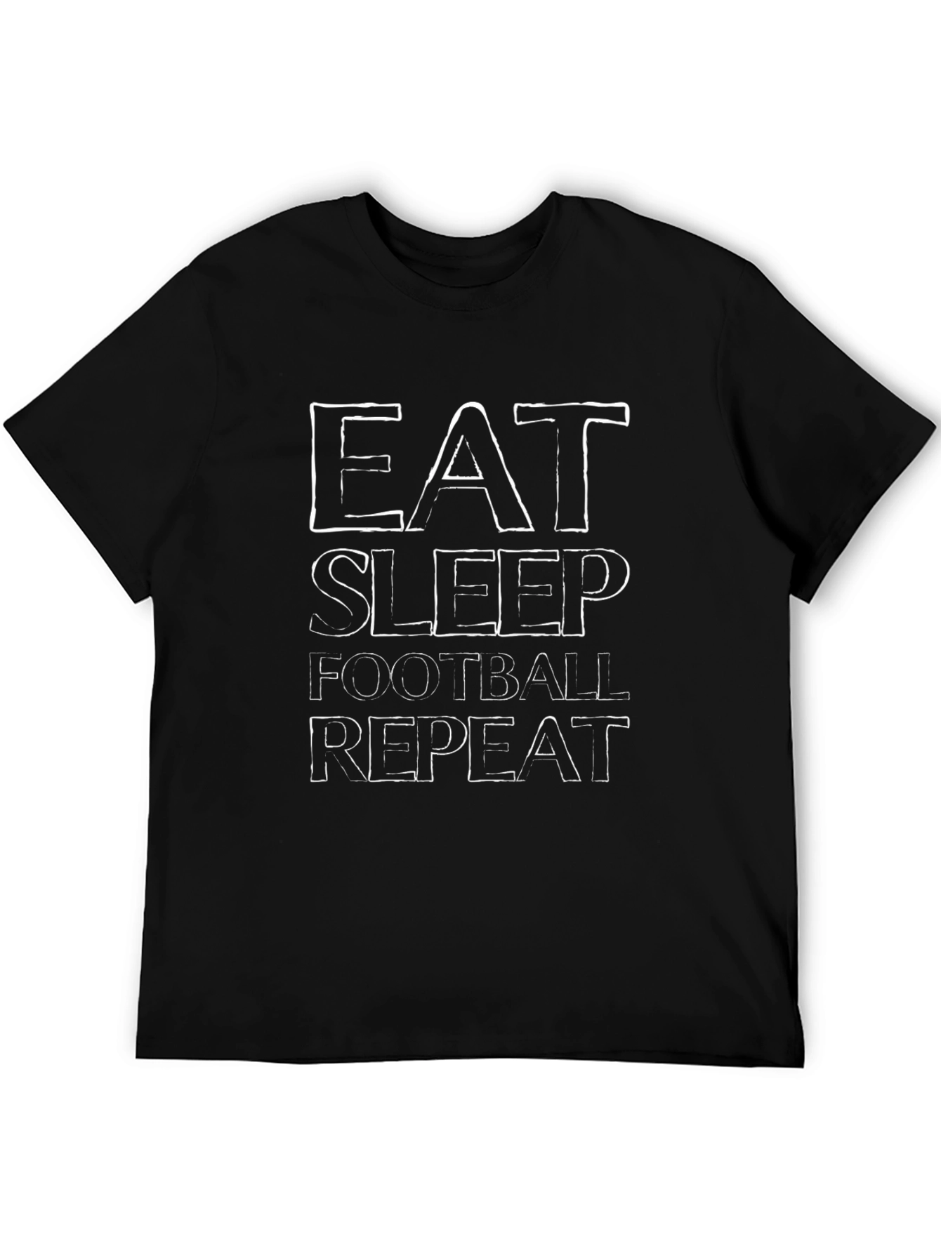 Eat Sleep Football Repeat Graphic T-Shirt