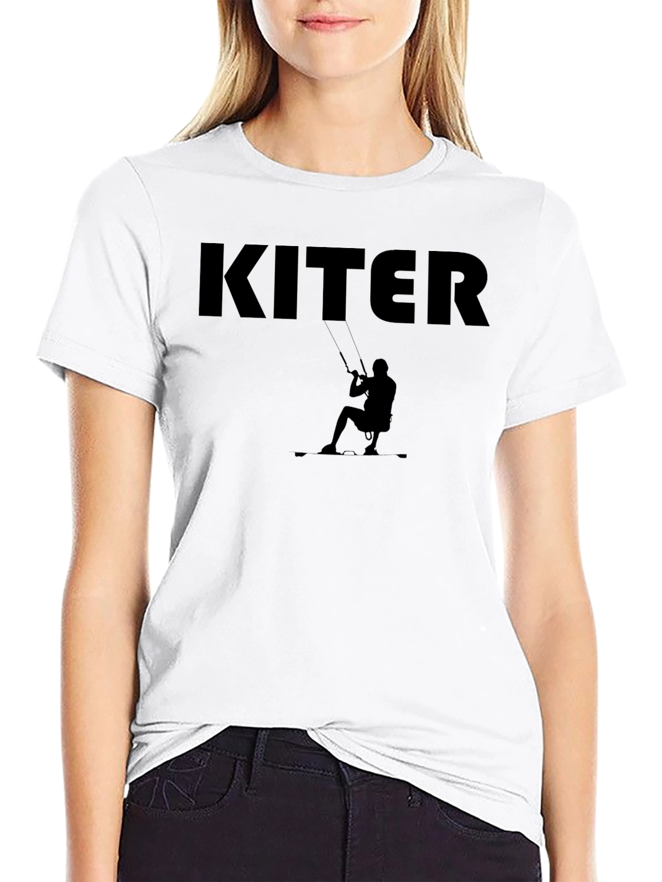Kiter Black T-Shirt Kiteboarding Watersport Apparel