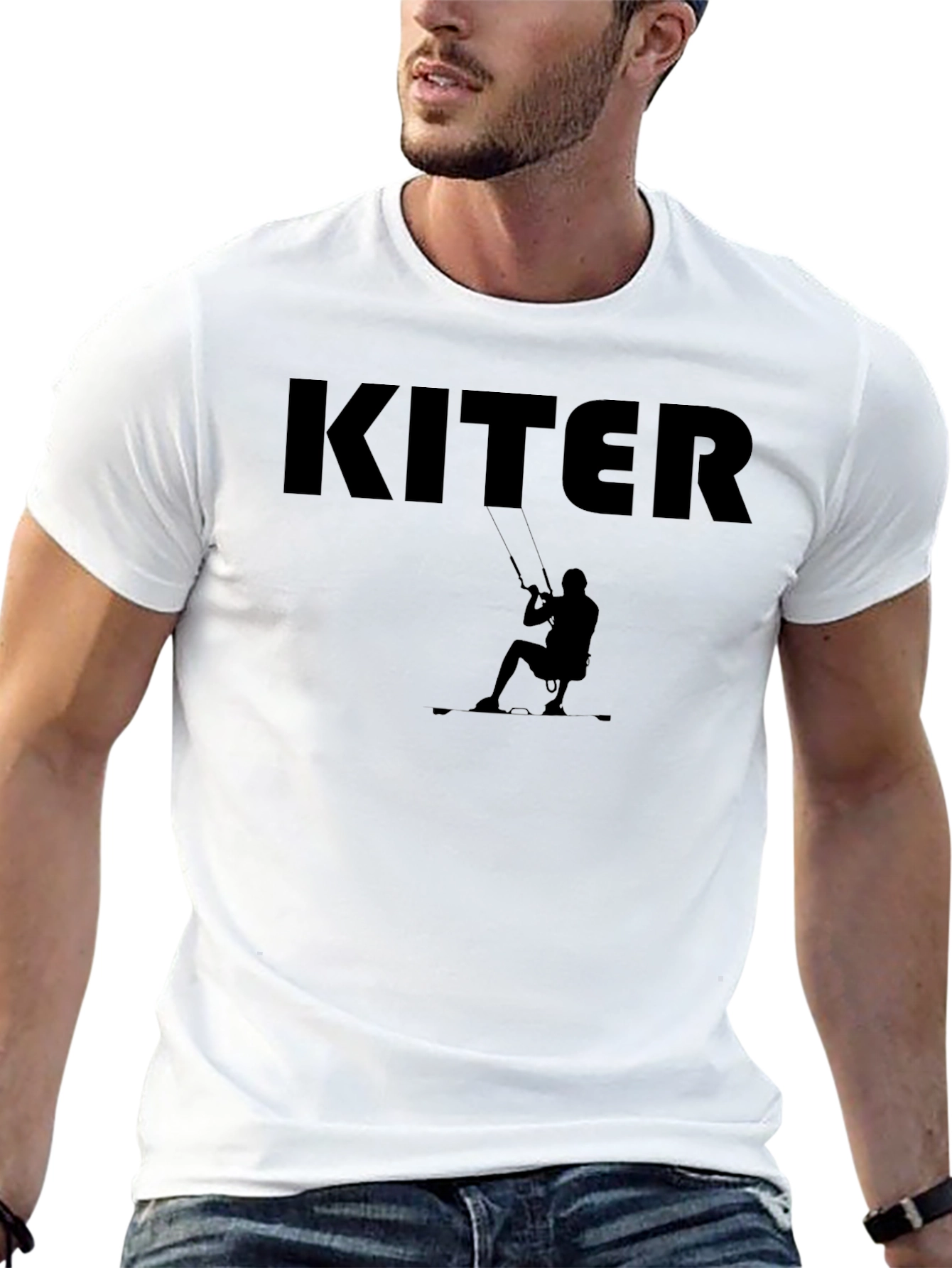 Kiter Black T-Shirt Kiteboarding Watersport Apparel