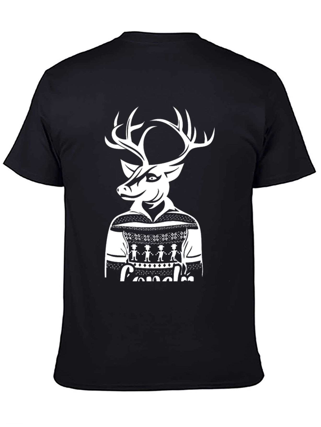 Festive Deer Graphic Tee - Holiday Style