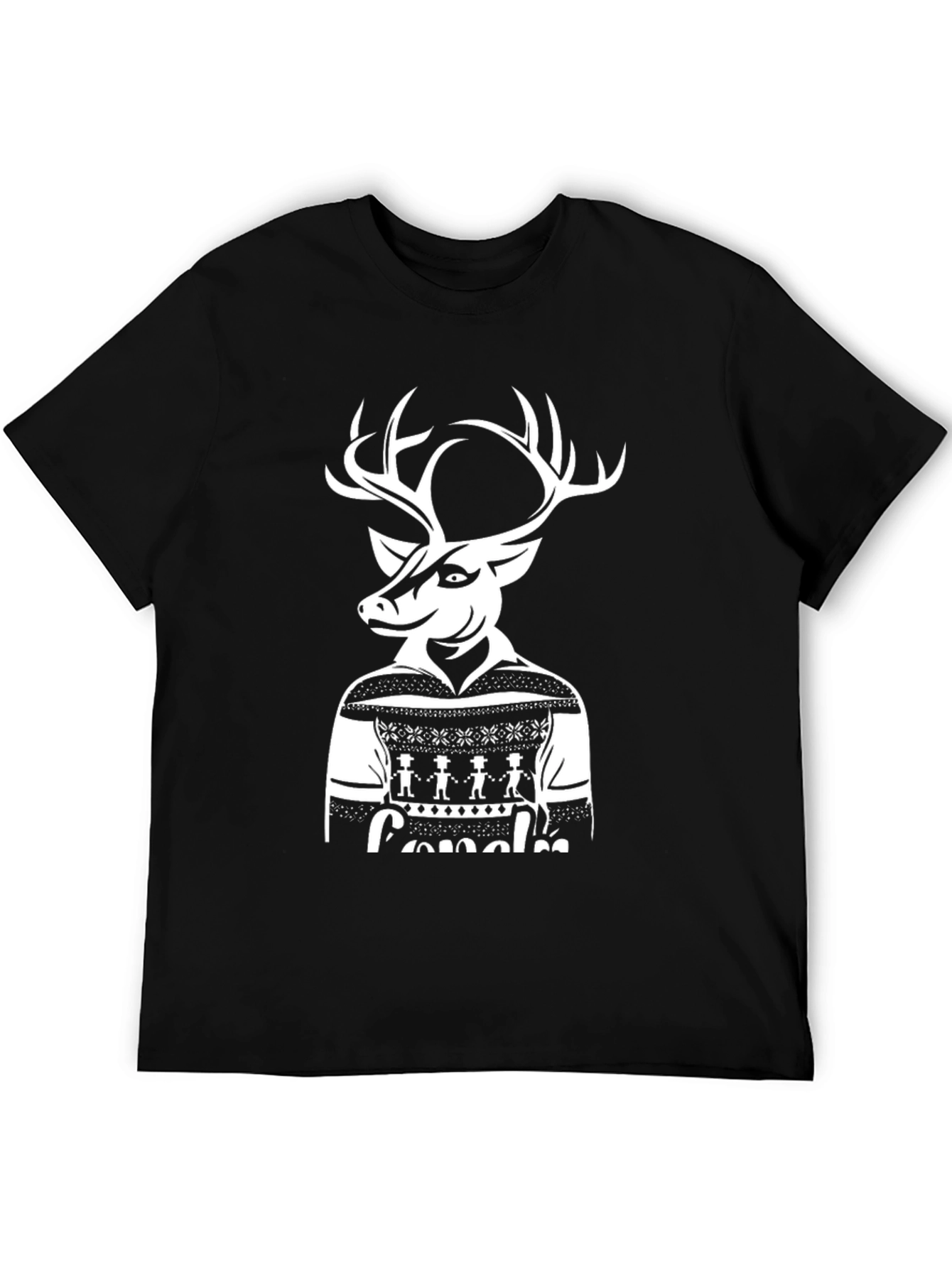 Festive Deer Graphic Tee - Holiday Style