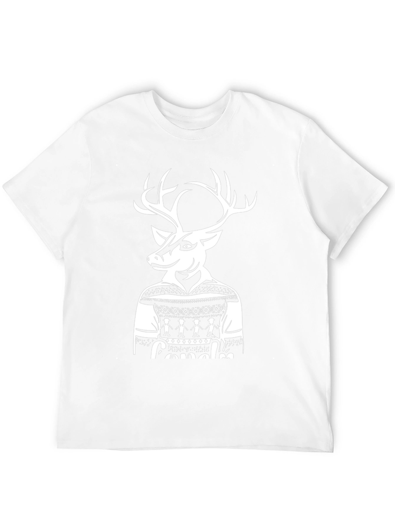 Festive Deer Graphic Tee - Holiday Style
