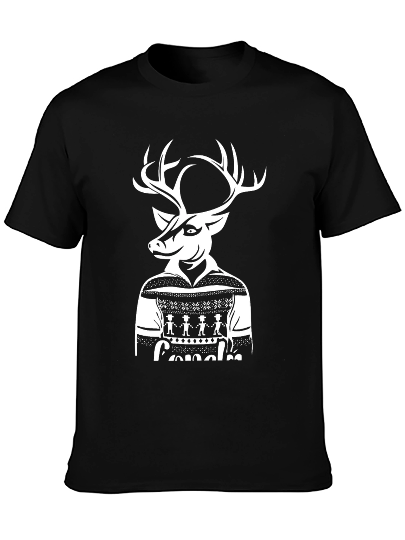 Festive Deer Graphic Tee - Holiday Style