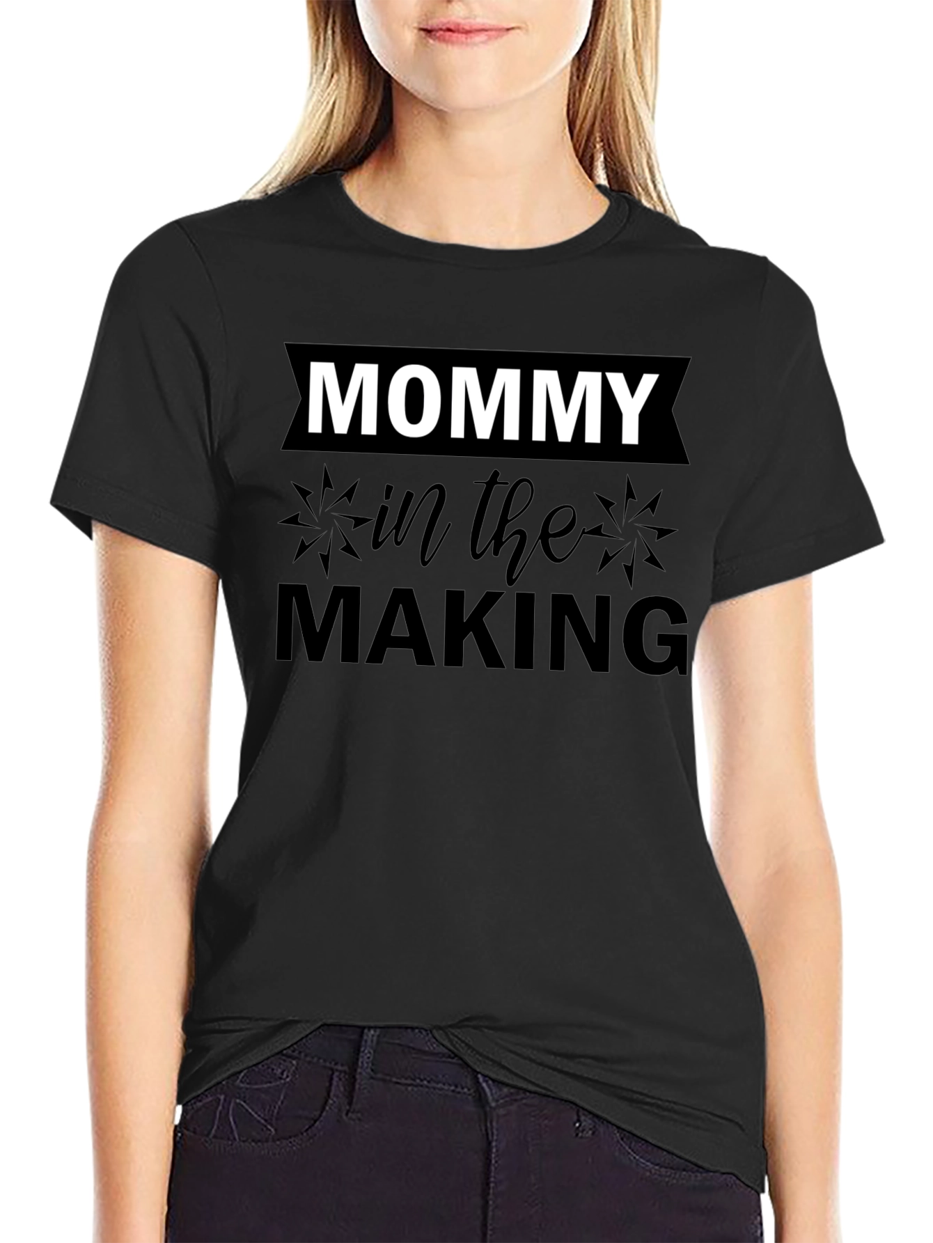 Mommy In The Making Black T-Shirt