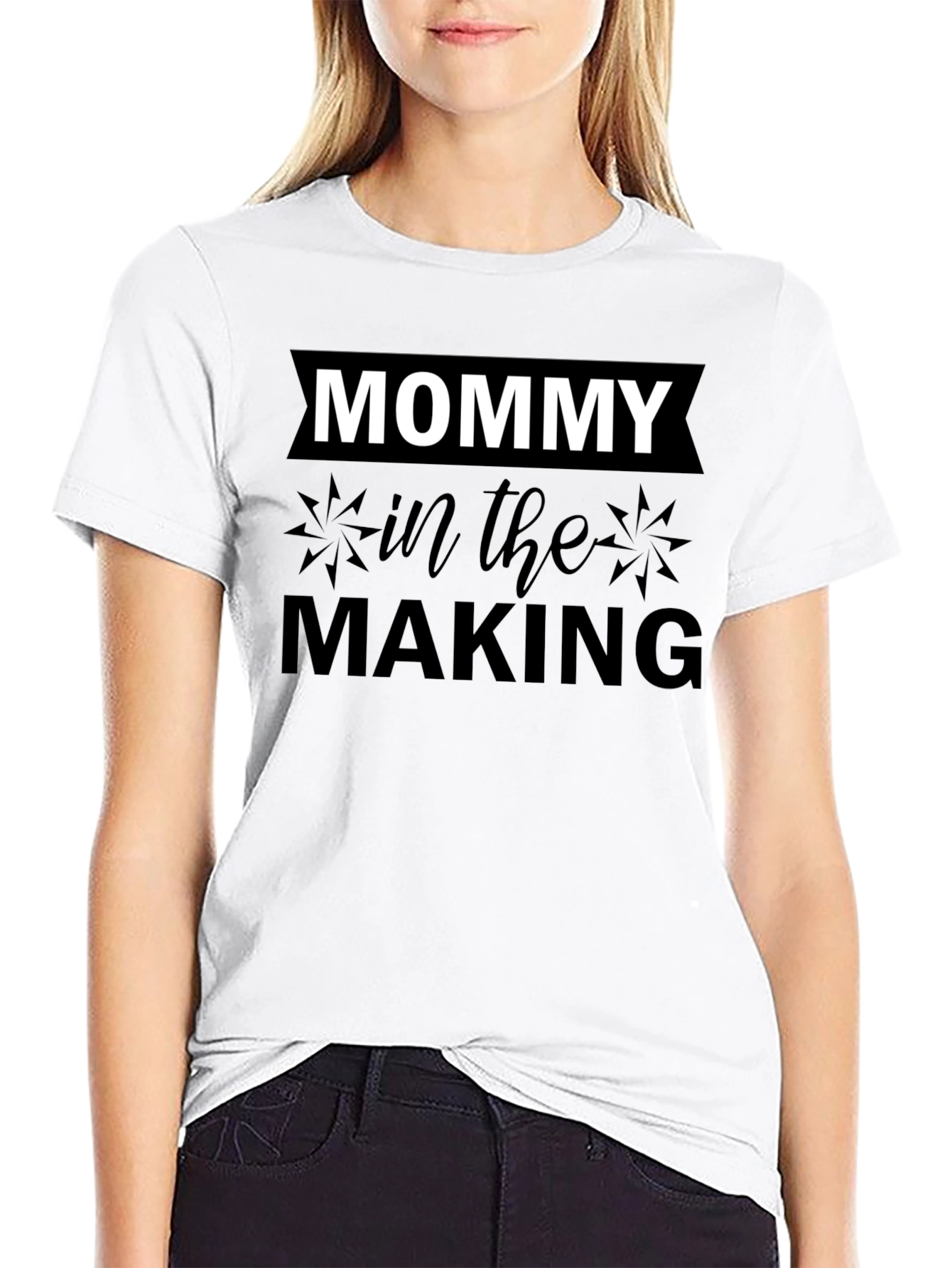 Mommy In The Making Black T-Shirt