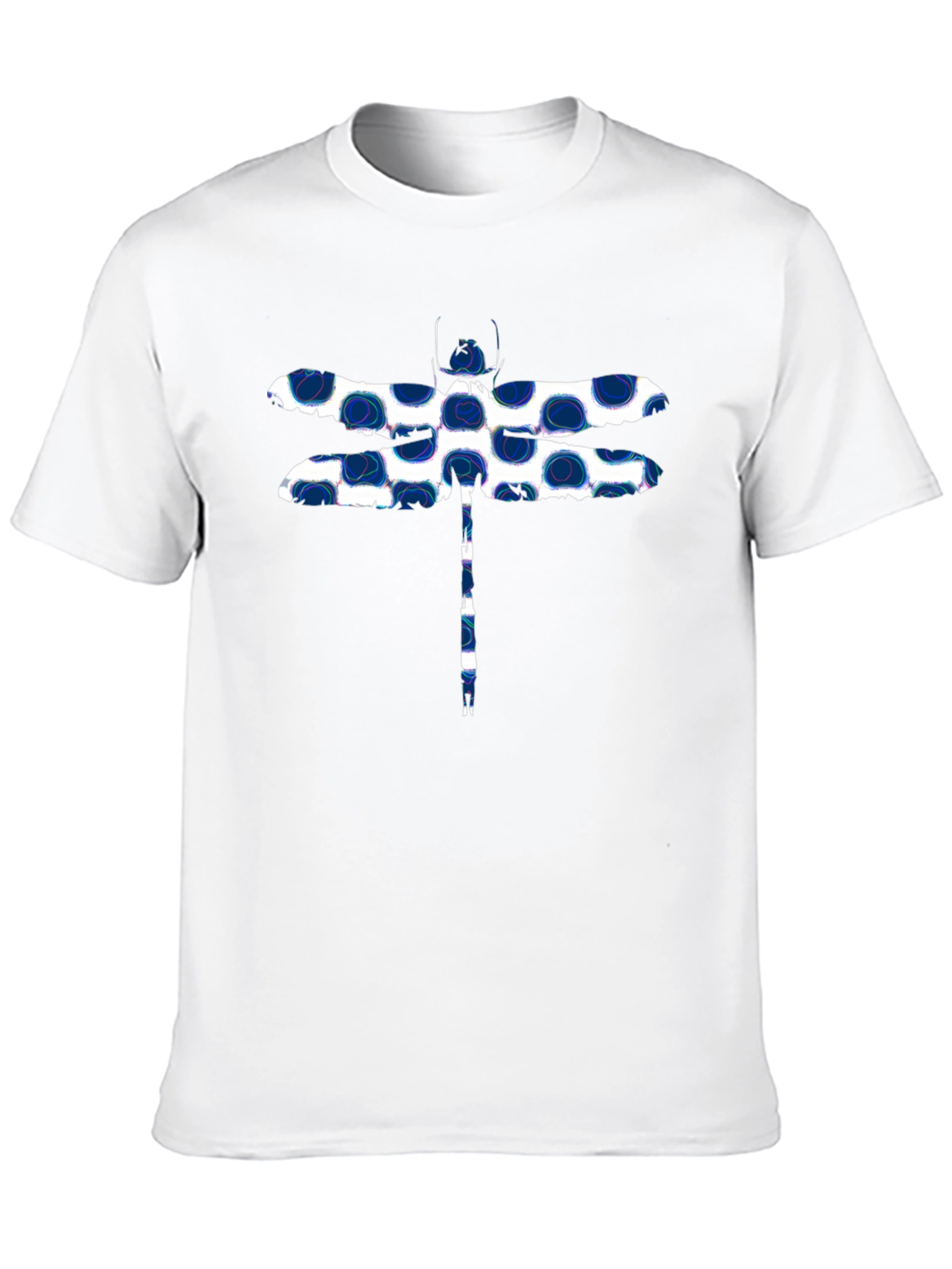 Dragonfly Print T-Shirt - Stylish Black Tee