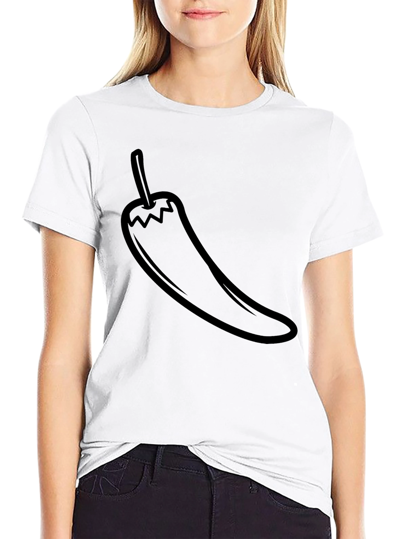 Chili Pepper Graphic Tee - Mens Black T-Shirt